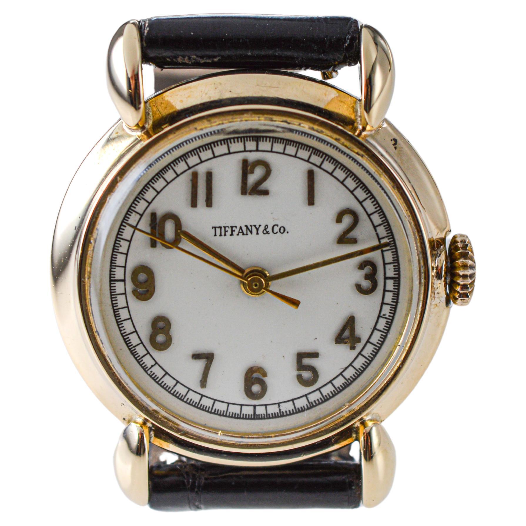 Tiffany & Co. by Schaffhausen International Watch Company Art Deco Style Watch For Sale 7
