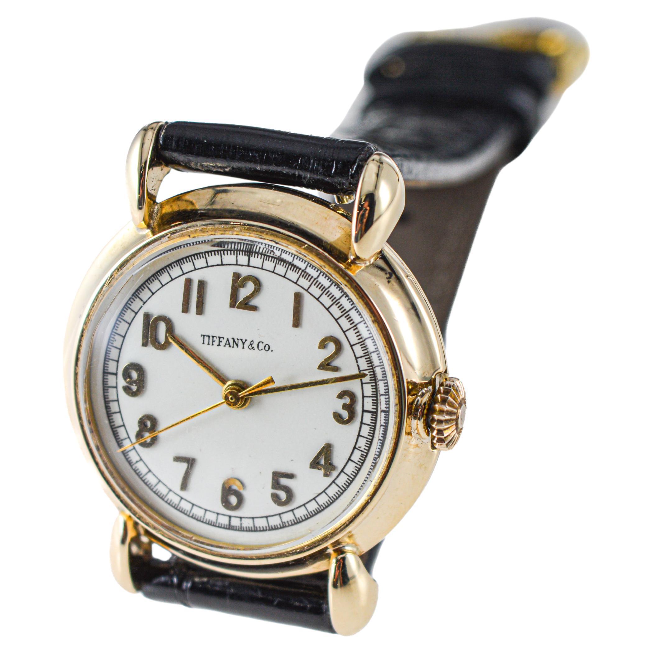 Tiffany & Co. by Schaffhausen International Watch Company Art Deco Style Watch For Sale 8