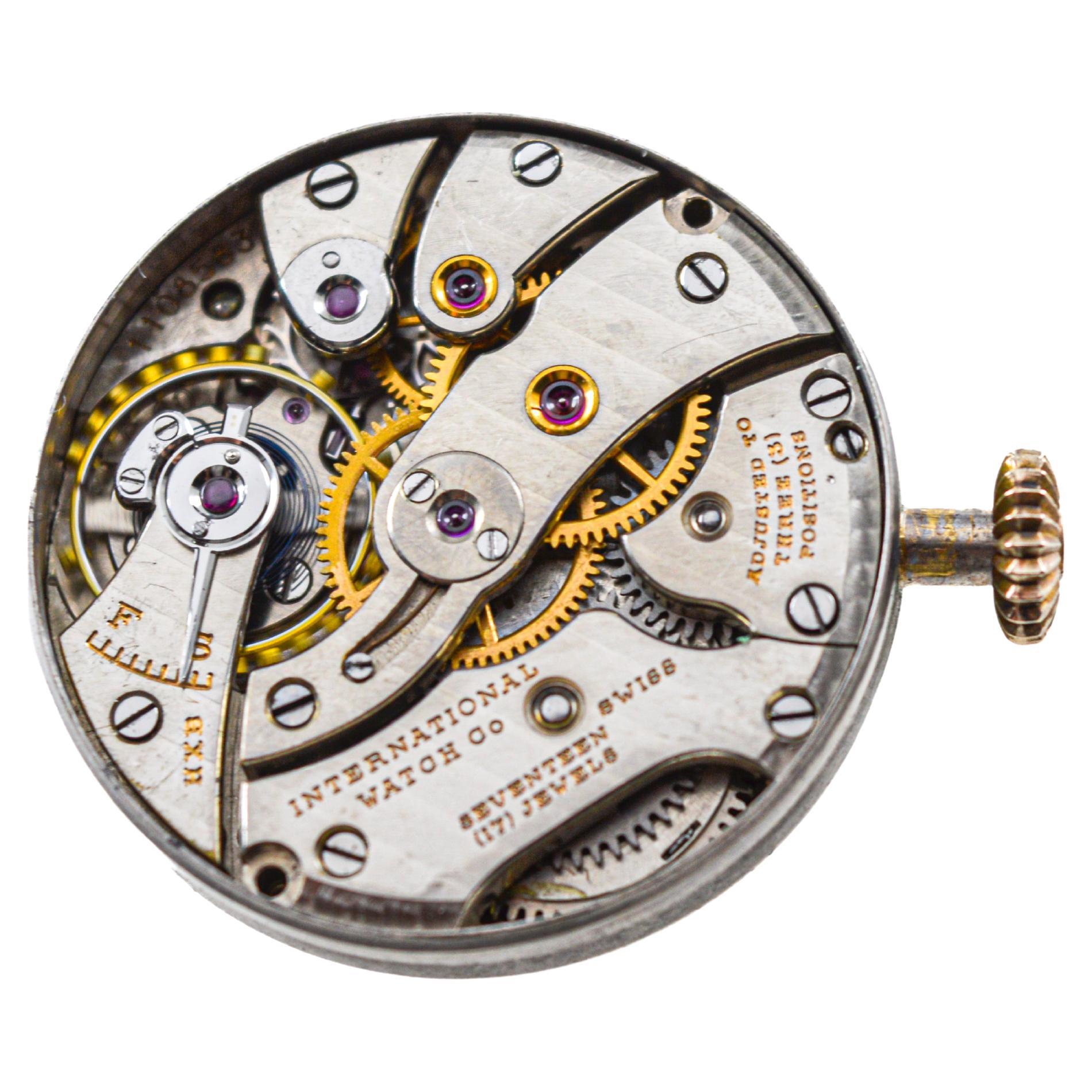 Tiffany & Co. by Schaffhausen International Watch Company Art Deco Style Watch For Sale 14