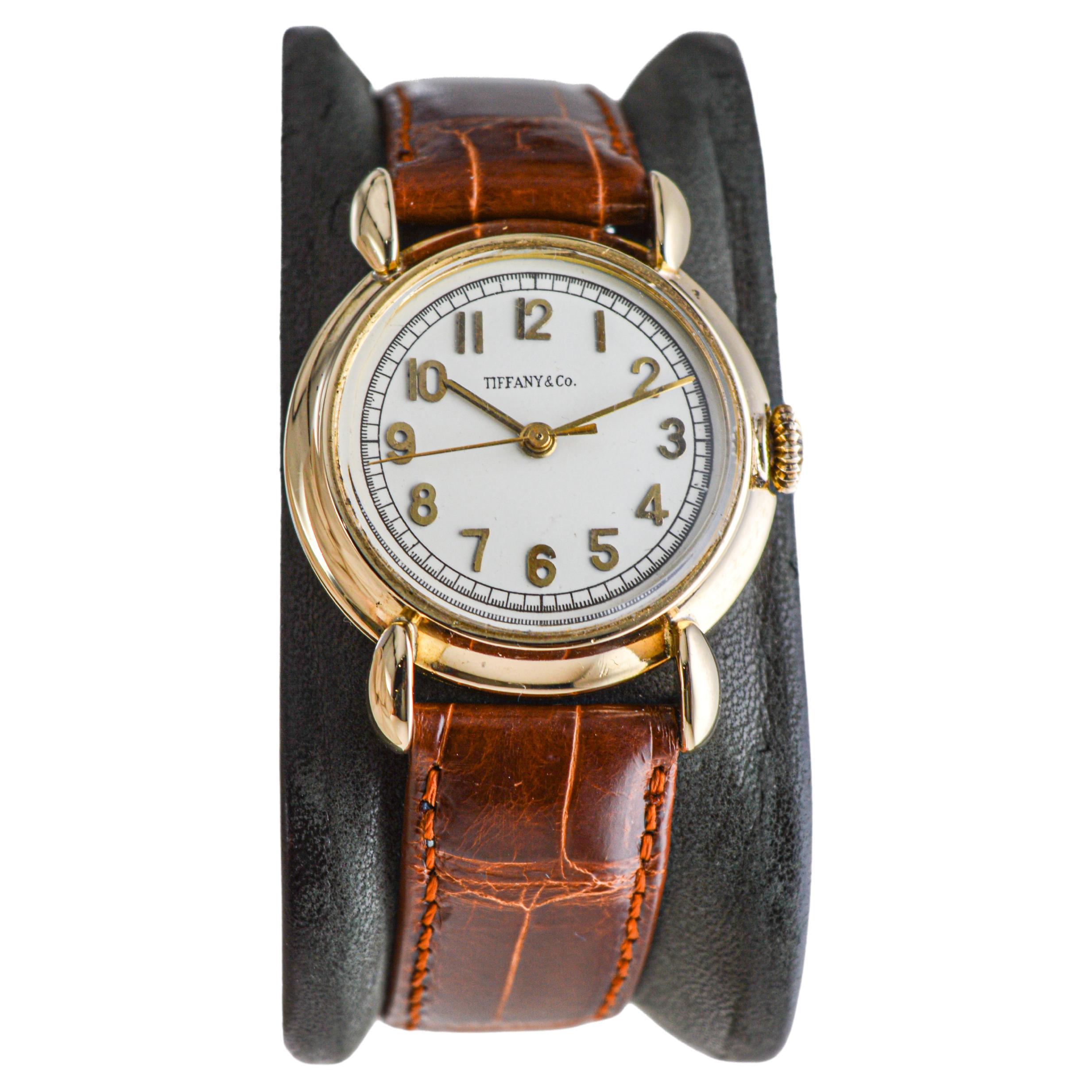 Tiffany & Co. by Schaffhausen International Watch Company Art Deco Style Watch For Sale 2