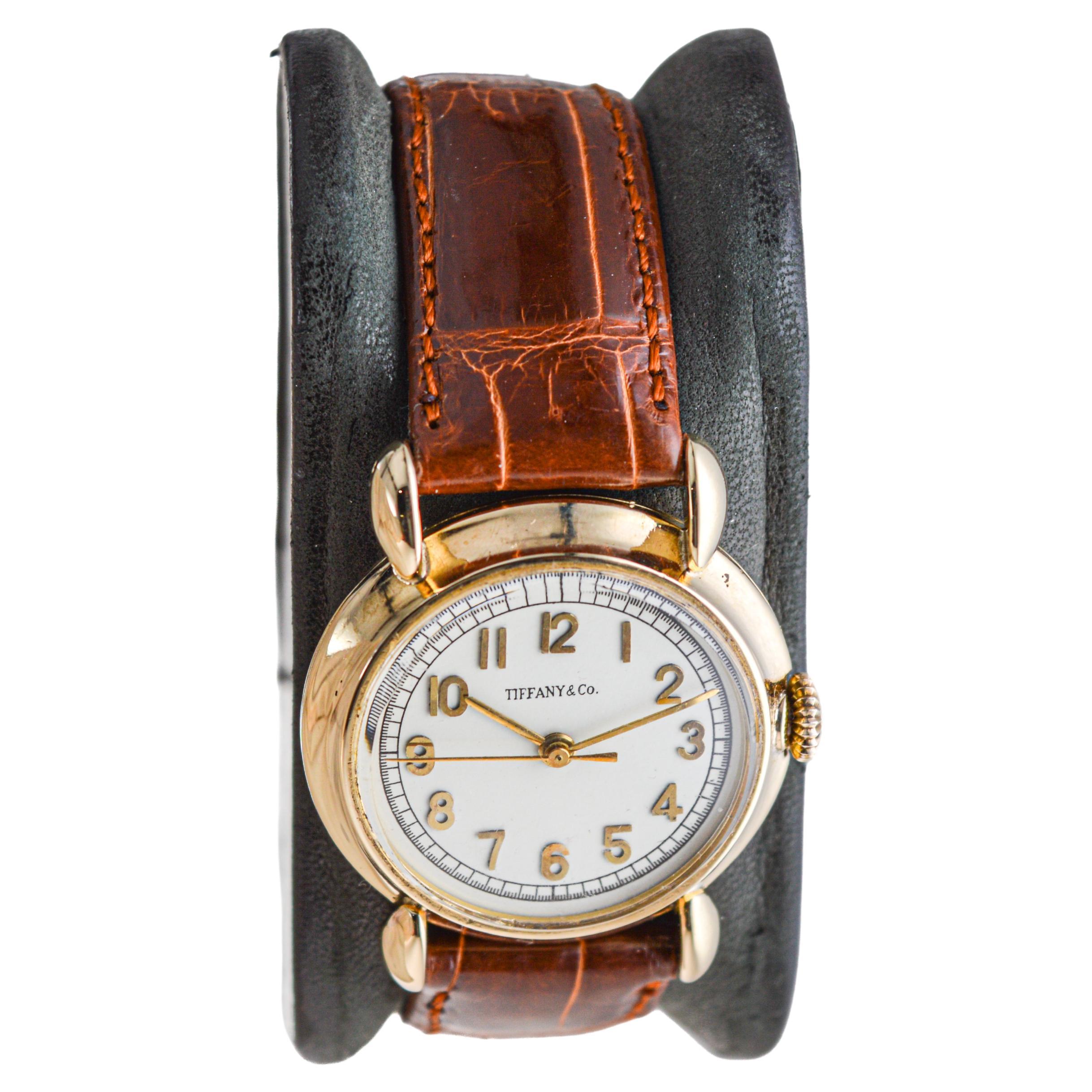 Tiffany & Co. by Schaffhausen International Watch Company Art Deco Style Watch For Sale 3