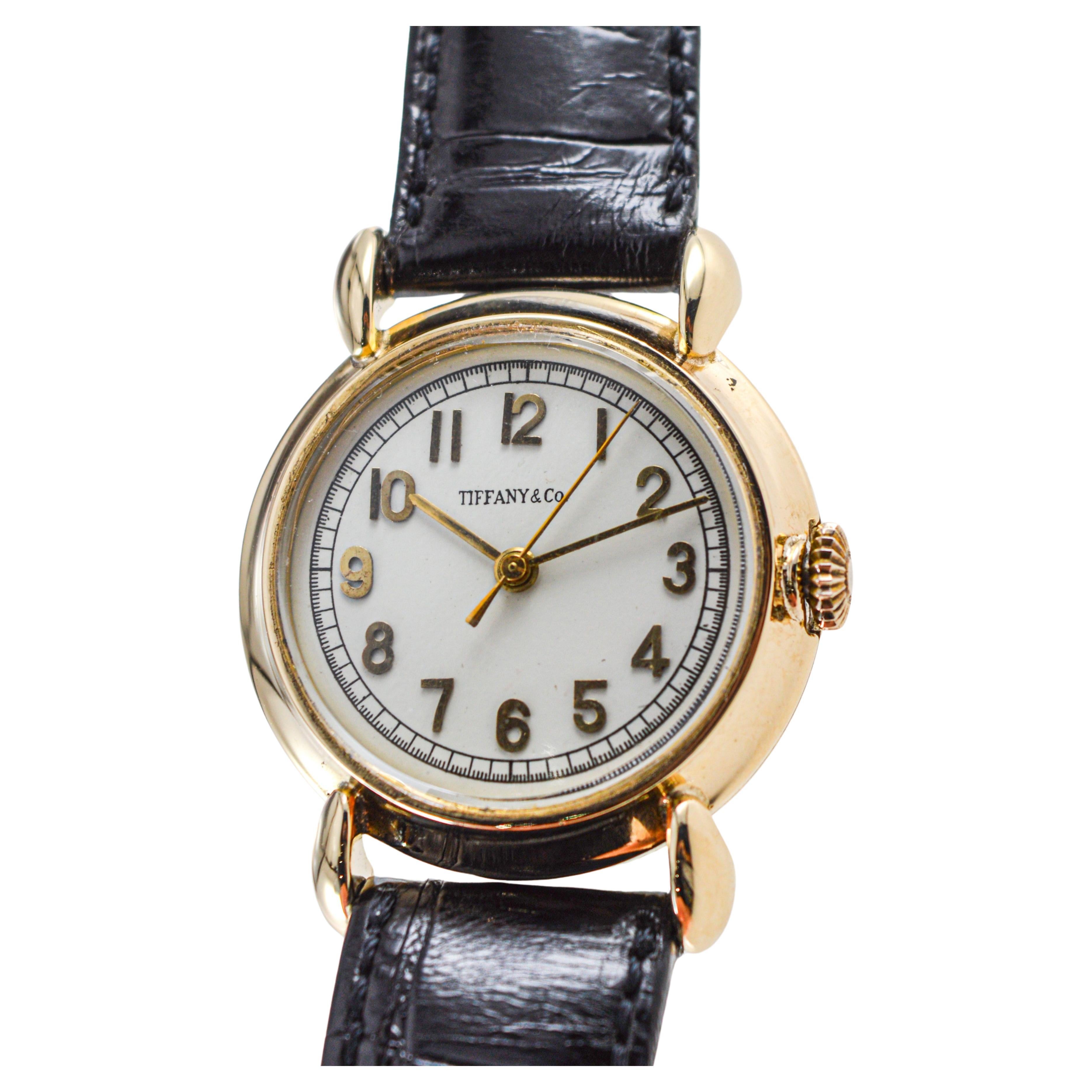 Tiffany & Co. by Schaffhausen International Watch Company Art Deco Style Watch For Sale 4
