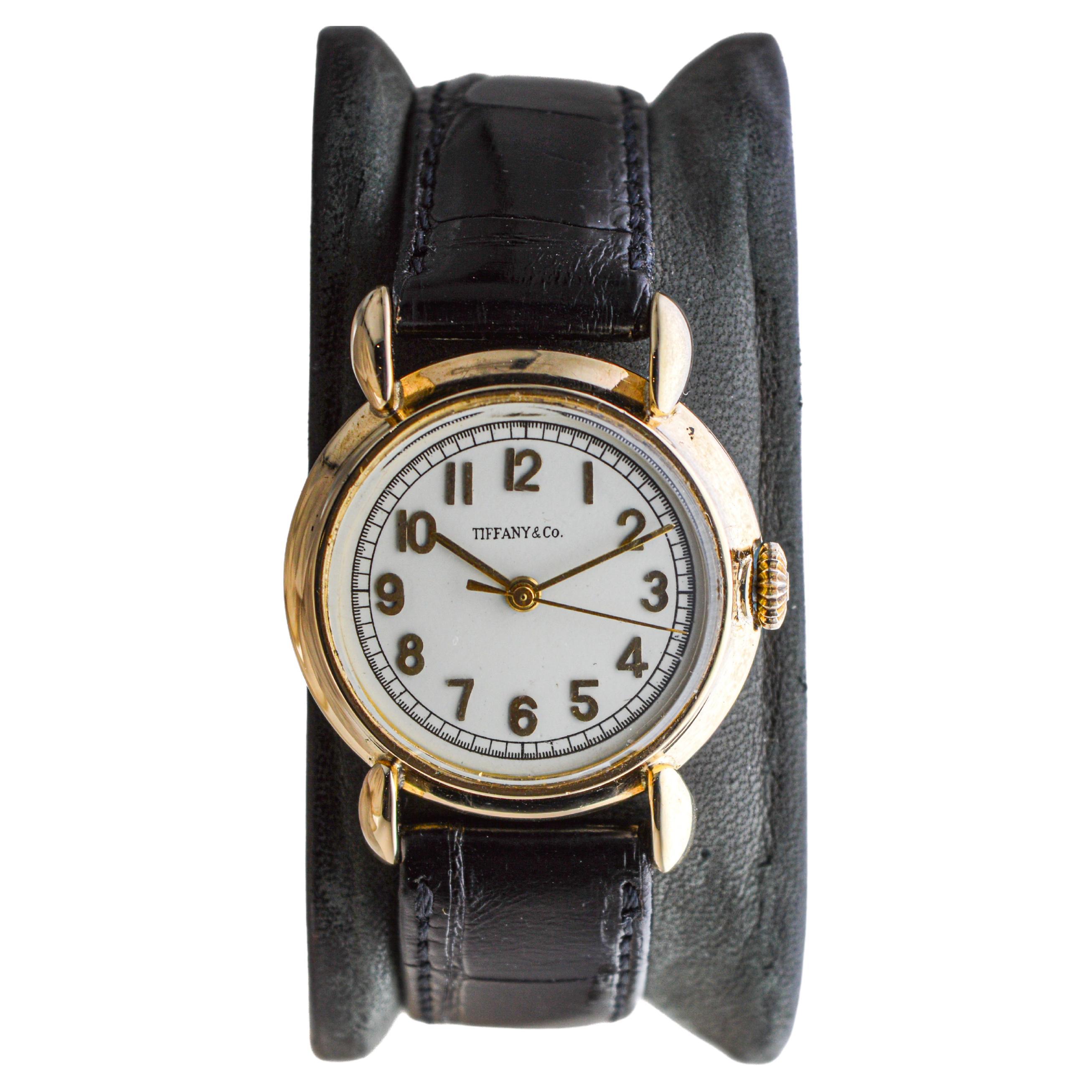 Tiffany & Co. by Schaffhausen International Watch Company Art Deco Style Watch For Sale