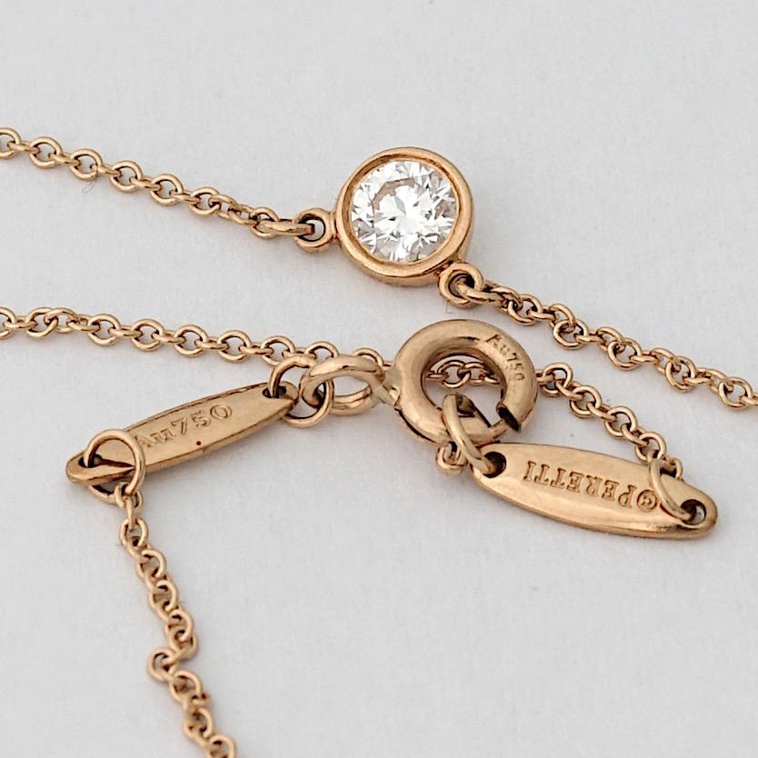 Tiffany & Co, By the Yard 0.24 Carat H/VVS1 Diamond & 18K Yellow Gold Necklace For Sale 1