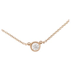 Tiffany & Co, Collar de diamantes H/VVS1 de 0,24 quilates y oro amarillo de 18 quilates