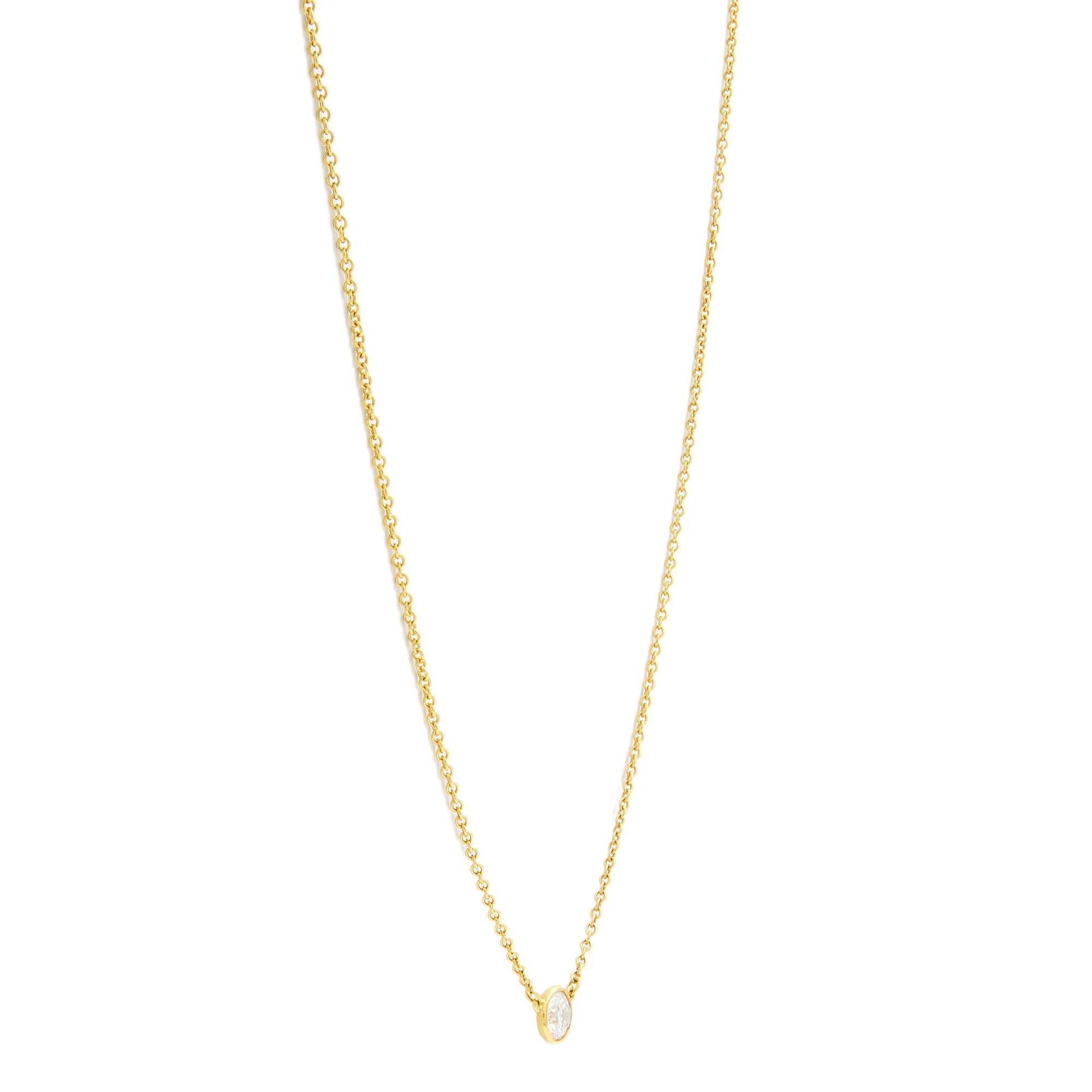 tiffany diamond by the yard necklace gold