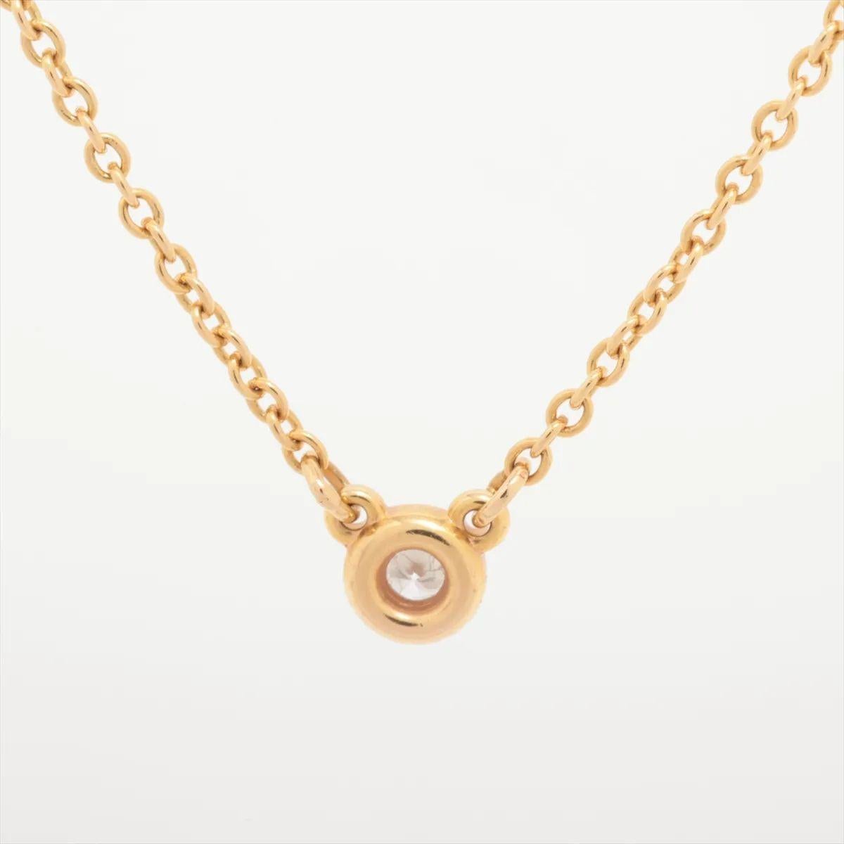 Round Cut Tiffany & Co. By the Yard Diamond Necklace Yellow Gold For Sale