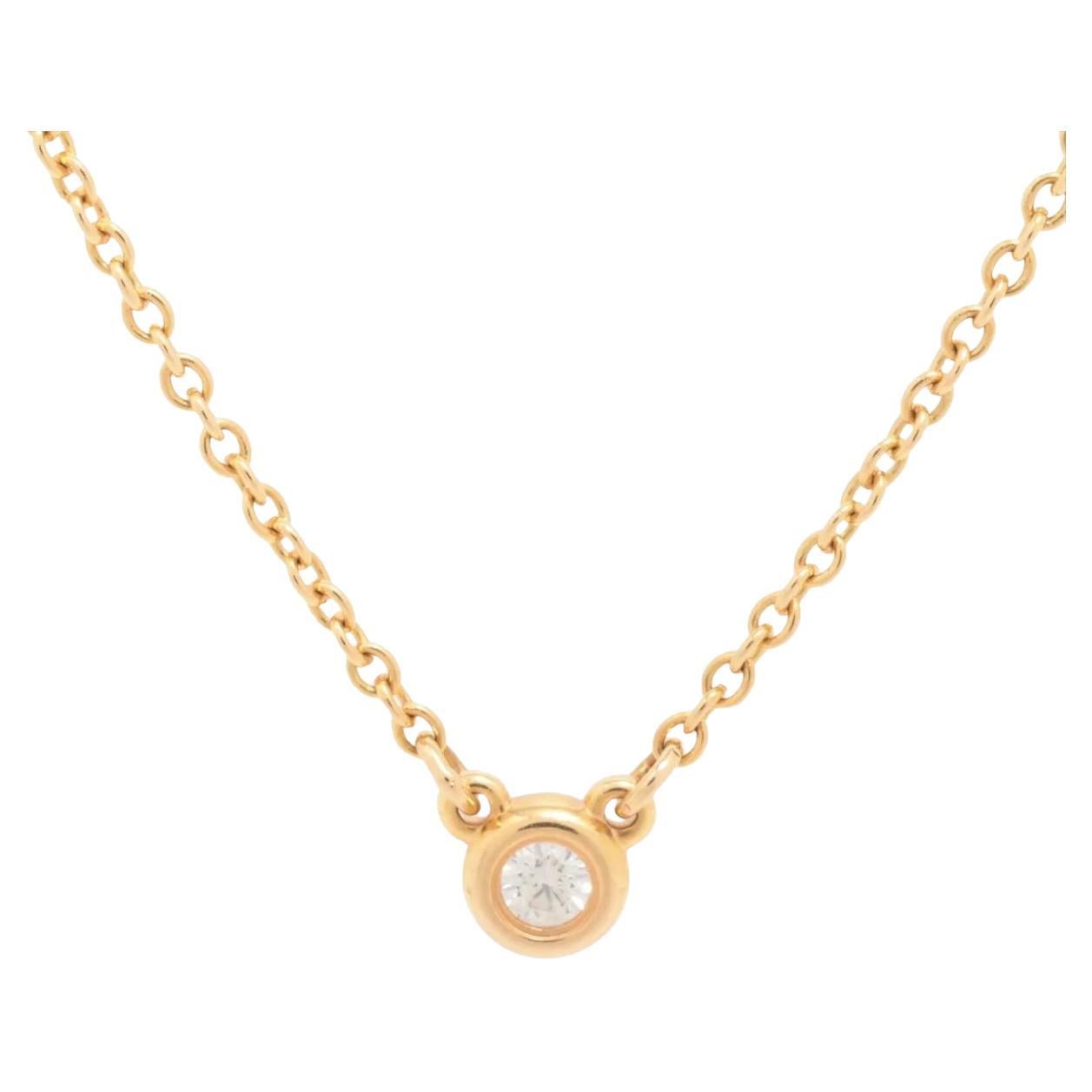 Tiffany & Co. By the Yard Diamond Necklace Yellow Gold For Sale
