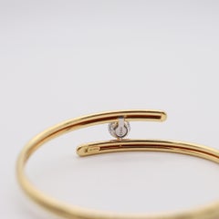 TIFFANY & CO. Bypass Bracelet In 18Kt Yellow Gold Platinum And VS Diamonds