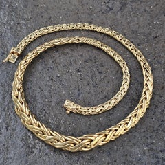 Tiffany & Co. Byzantine 18k Gold Chain Necklace Graduated 16" 40g 4.5-9.5mm