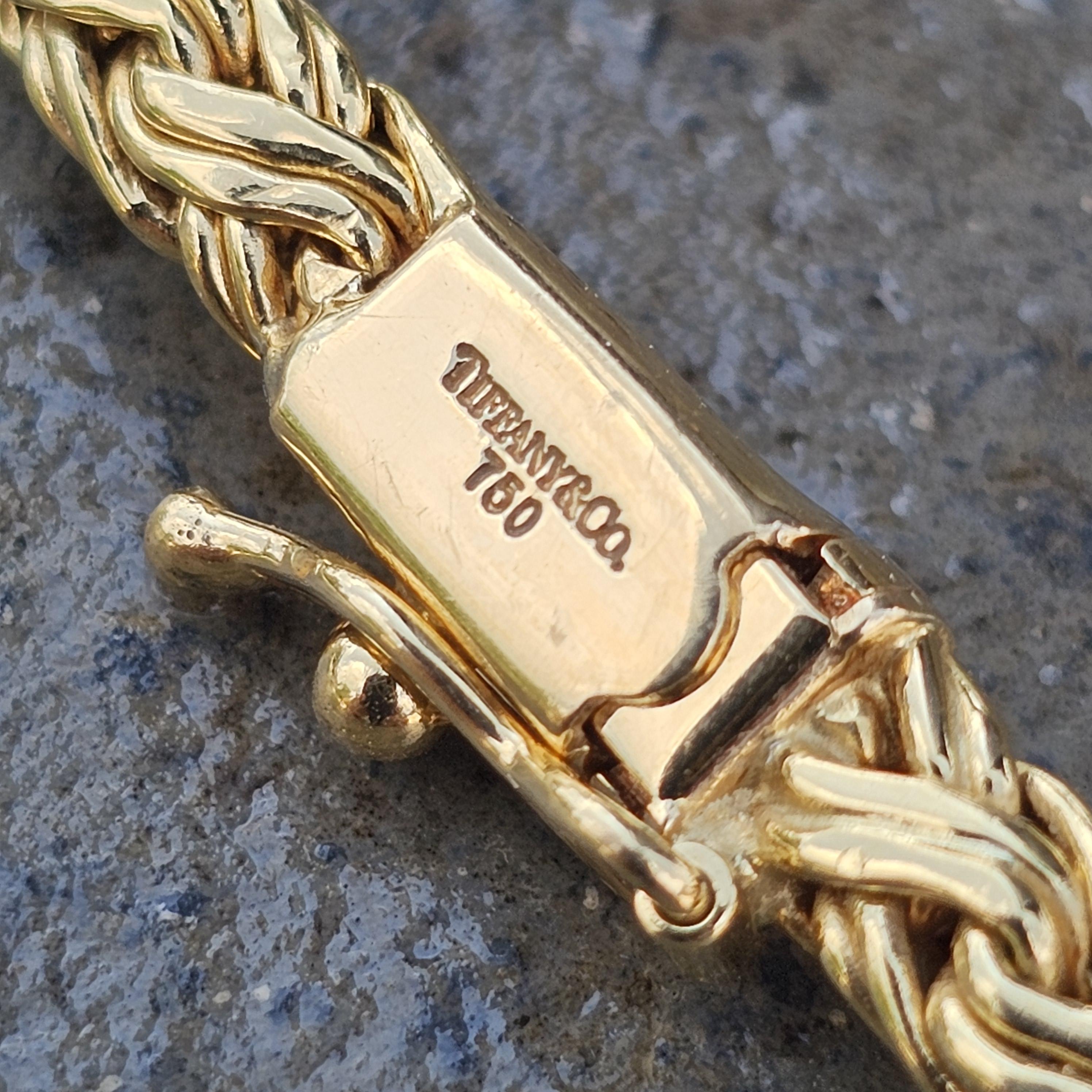 Tiffany & Co. Collier en or byzantin 18k Gradué 16