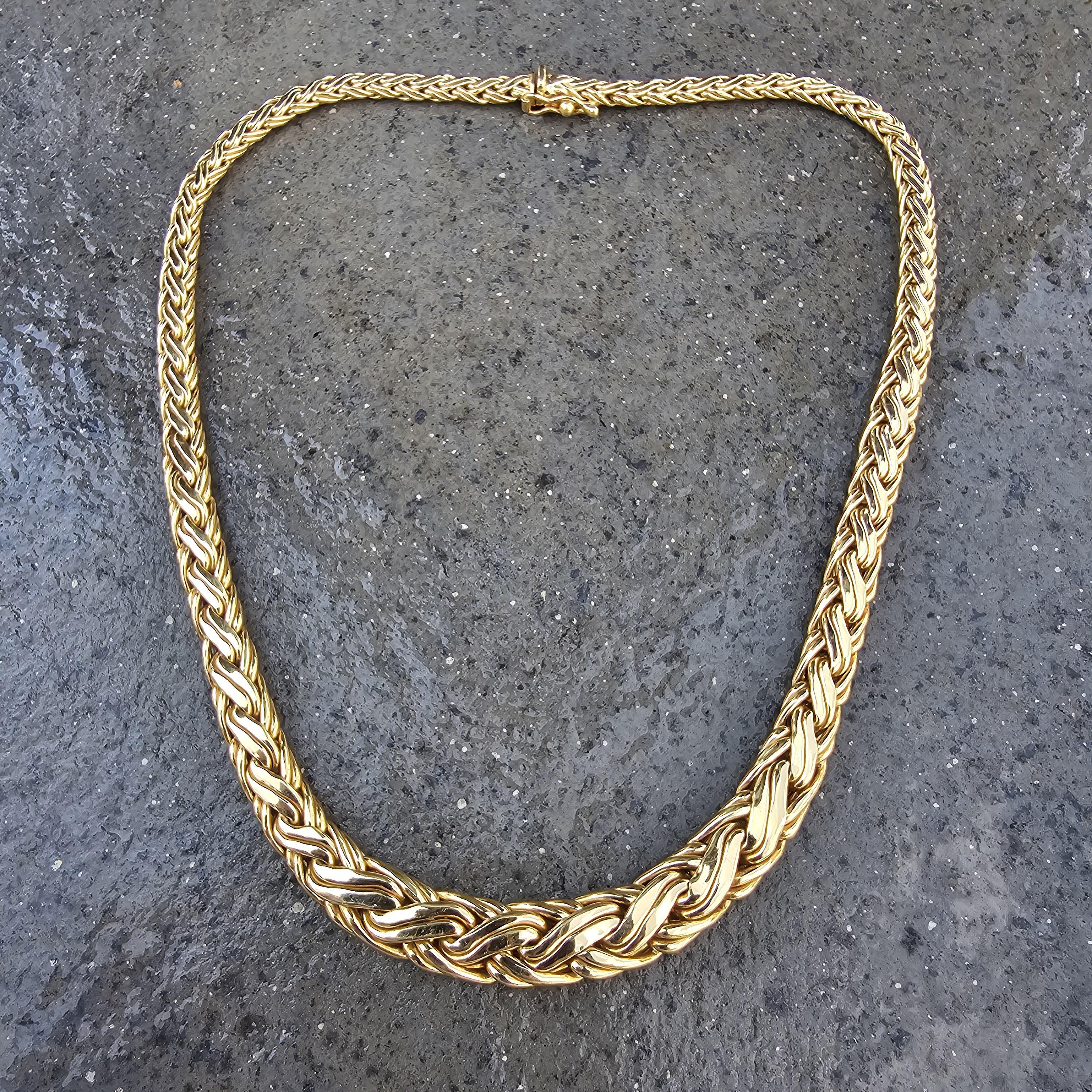 Tiffany & Co. Collier en or byzantin 18k Gradué 16