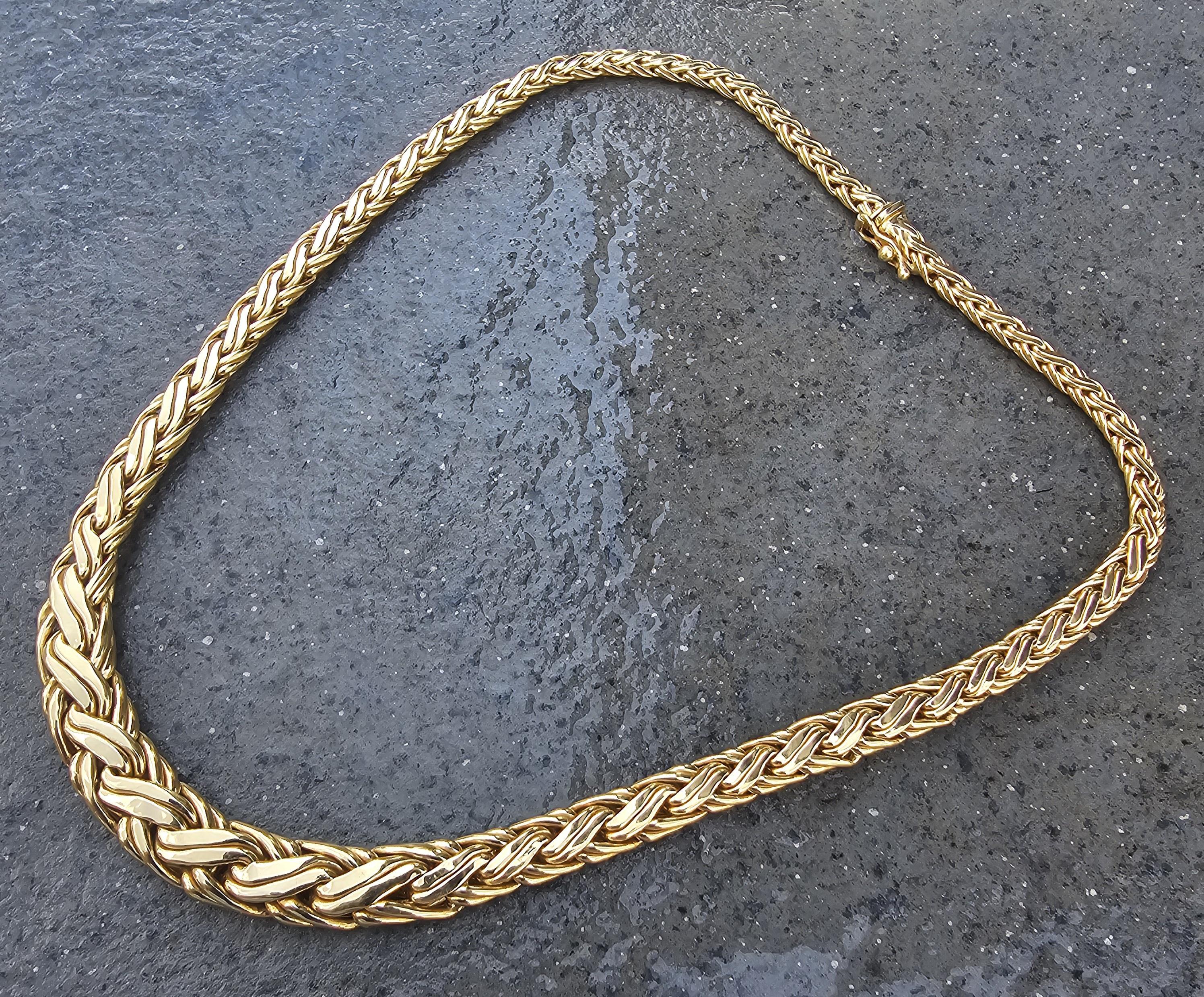 Tiffany & Co. Collier en or byzantin 18k Gradué 16