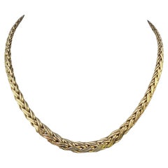 Tiffany & Co. Collier en or byzantin 18k Gradué 16" 40g 4.5-9.5mm
