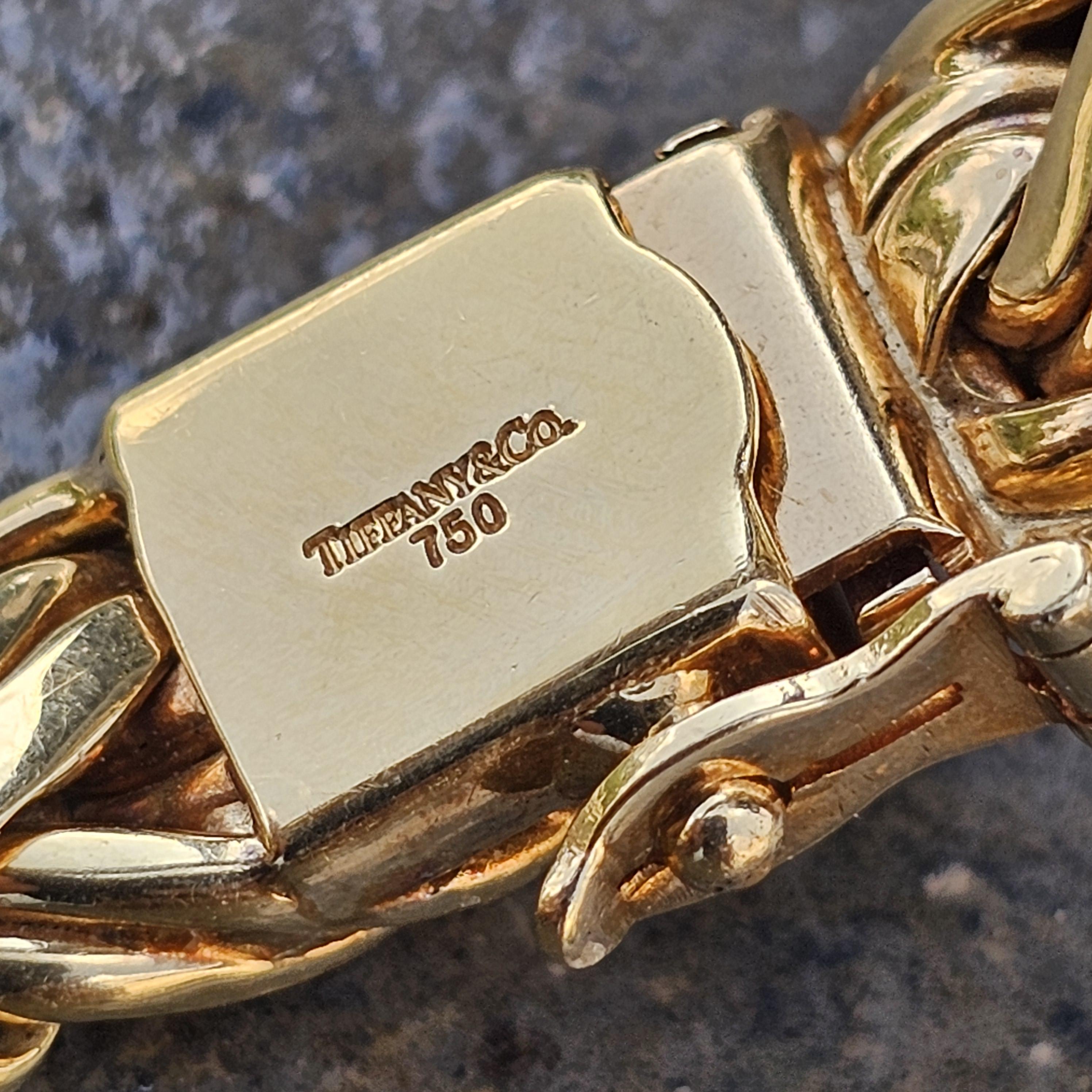 Tiffany & Co. Bracelet byzantin en or jaune 18k tissé 7.5