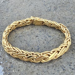 Tiffany & Co. Byzantine Bracelet 18k Yellow Gold Woven 7.5" 10mm 35.2g
