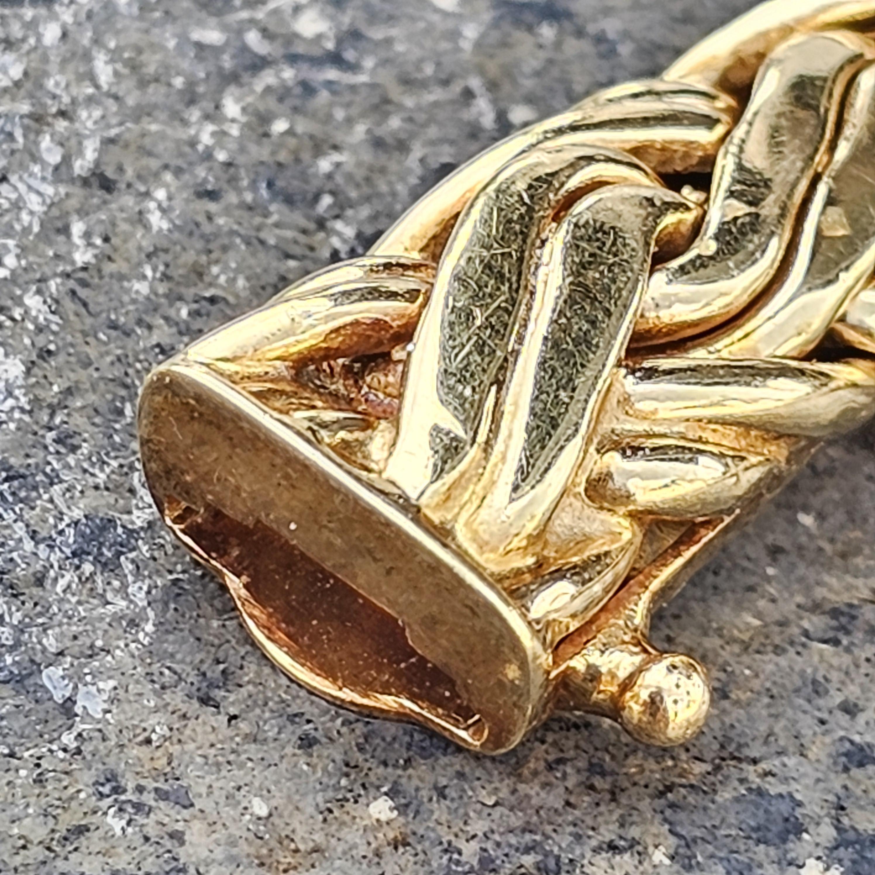 Tiffany & Co. Bracelet byzantin en or jaune 18k tissé 7.5