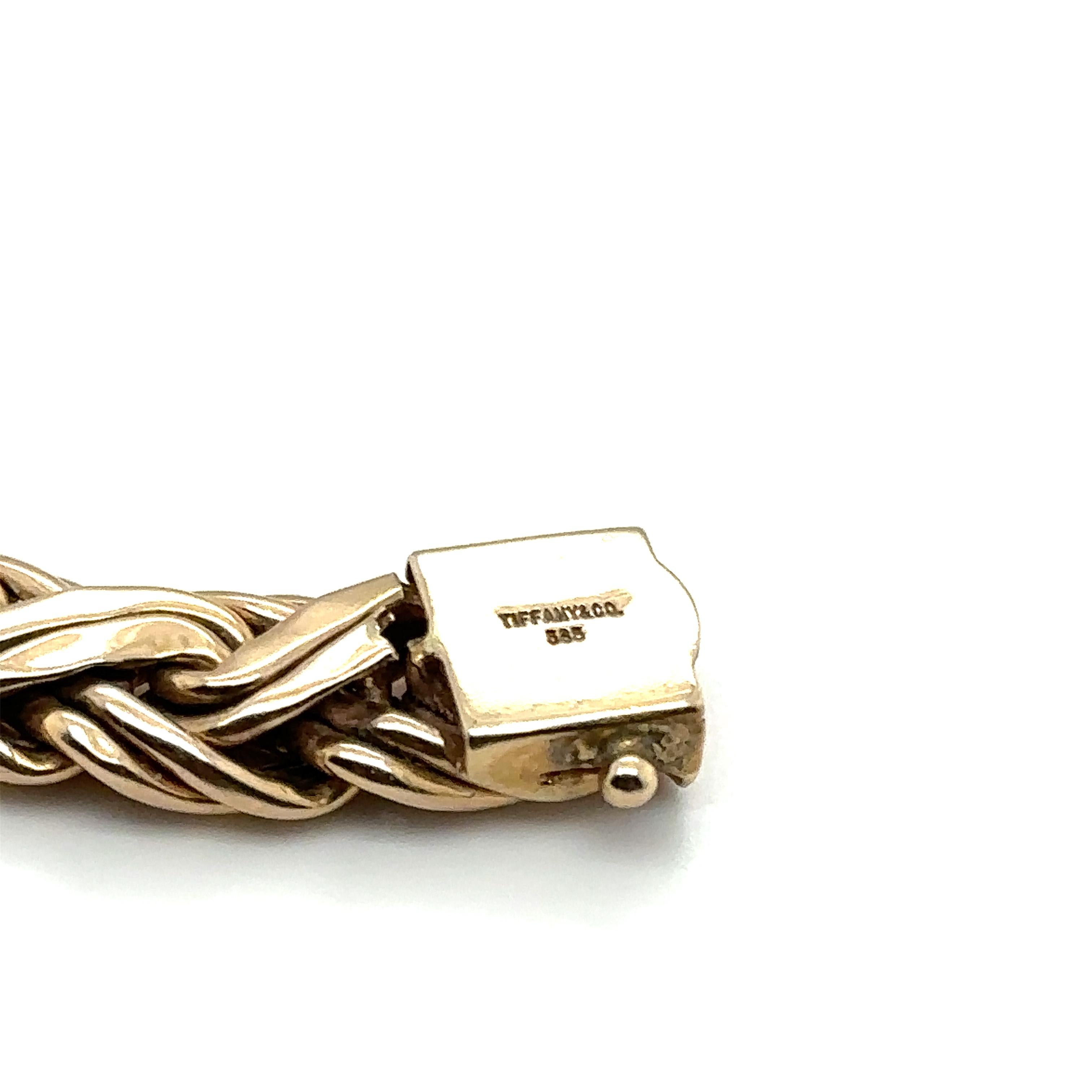Retro Tiffany & Co. Byzantine Chain Bracelet in 14 Karat Yellow Gold