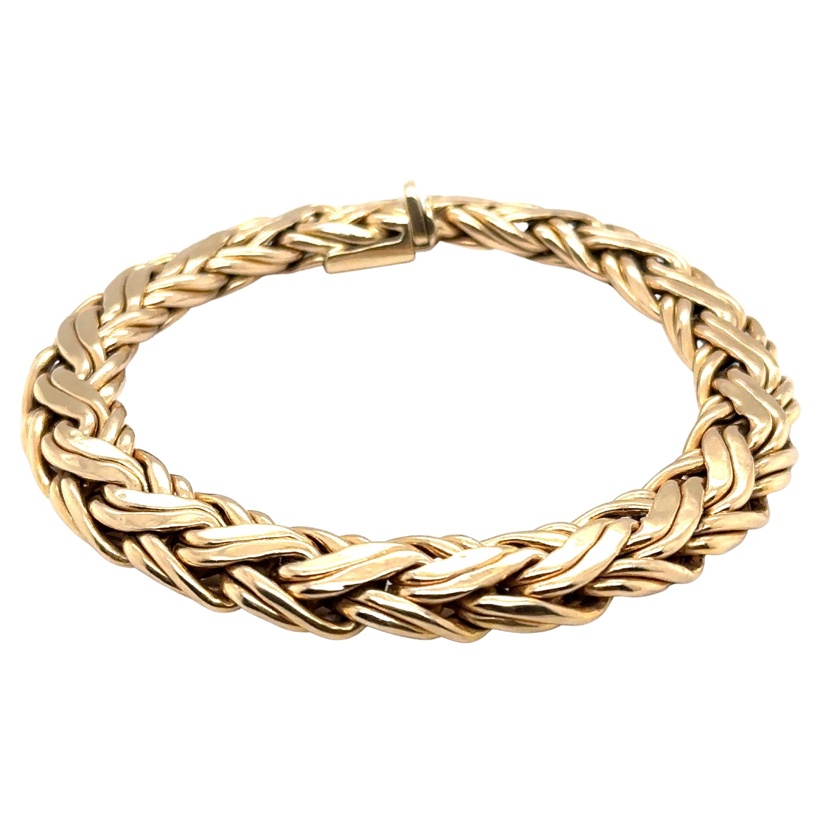 Tiffany & Co. Byzantine Chain Bracelet in 14 Karat Yellow Gold