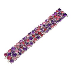TIFFANY & CO. Cabochon Amethyst Tourmaline Bracelet