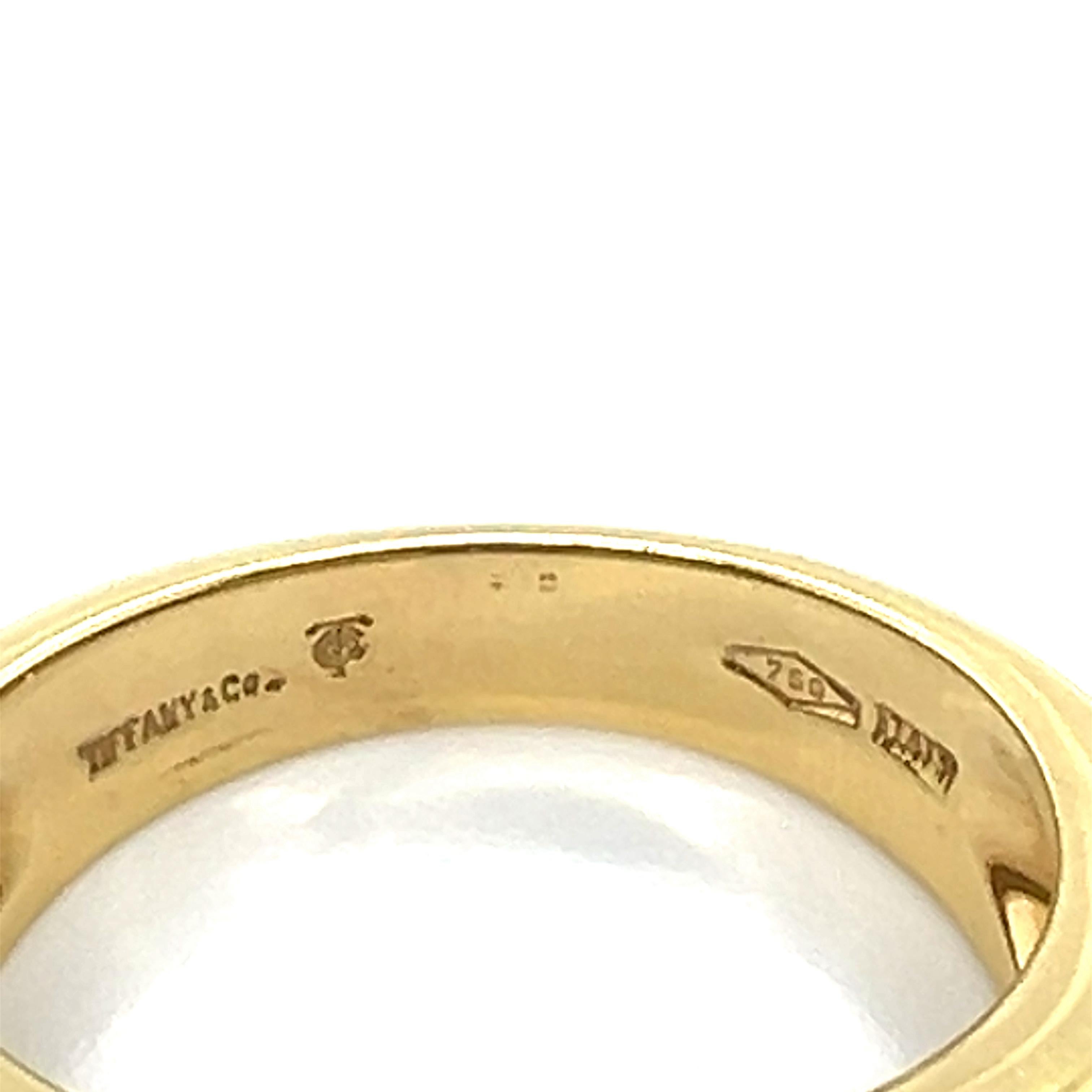 Tiffany & Co. Cabochon Citrine 18k Yellow Gold Dome Ring - Size 5 For Sale 1