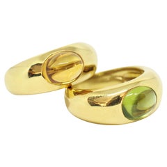Tiffany & Co. Cabochon Citrine and Peridot Ring Set in 18 Carat Yellow Gold