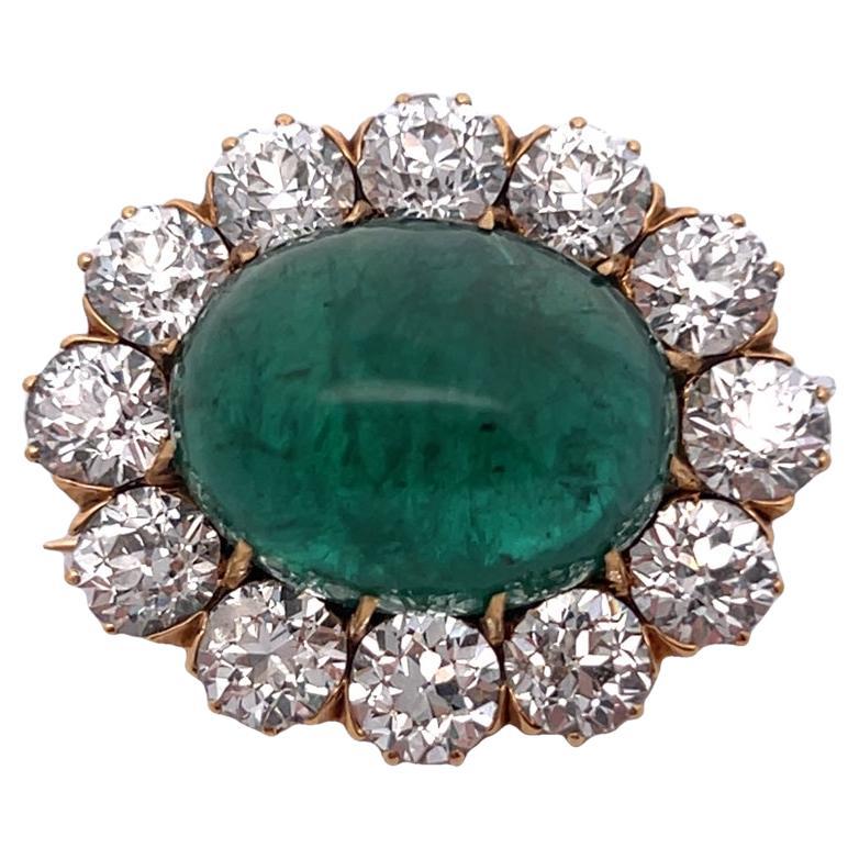 Tiffany & Co Cabochon Emerald Brooch