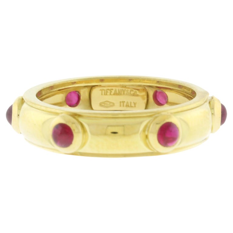 Tiffany and Cabochon Ruby Band Ring at 1stDibs