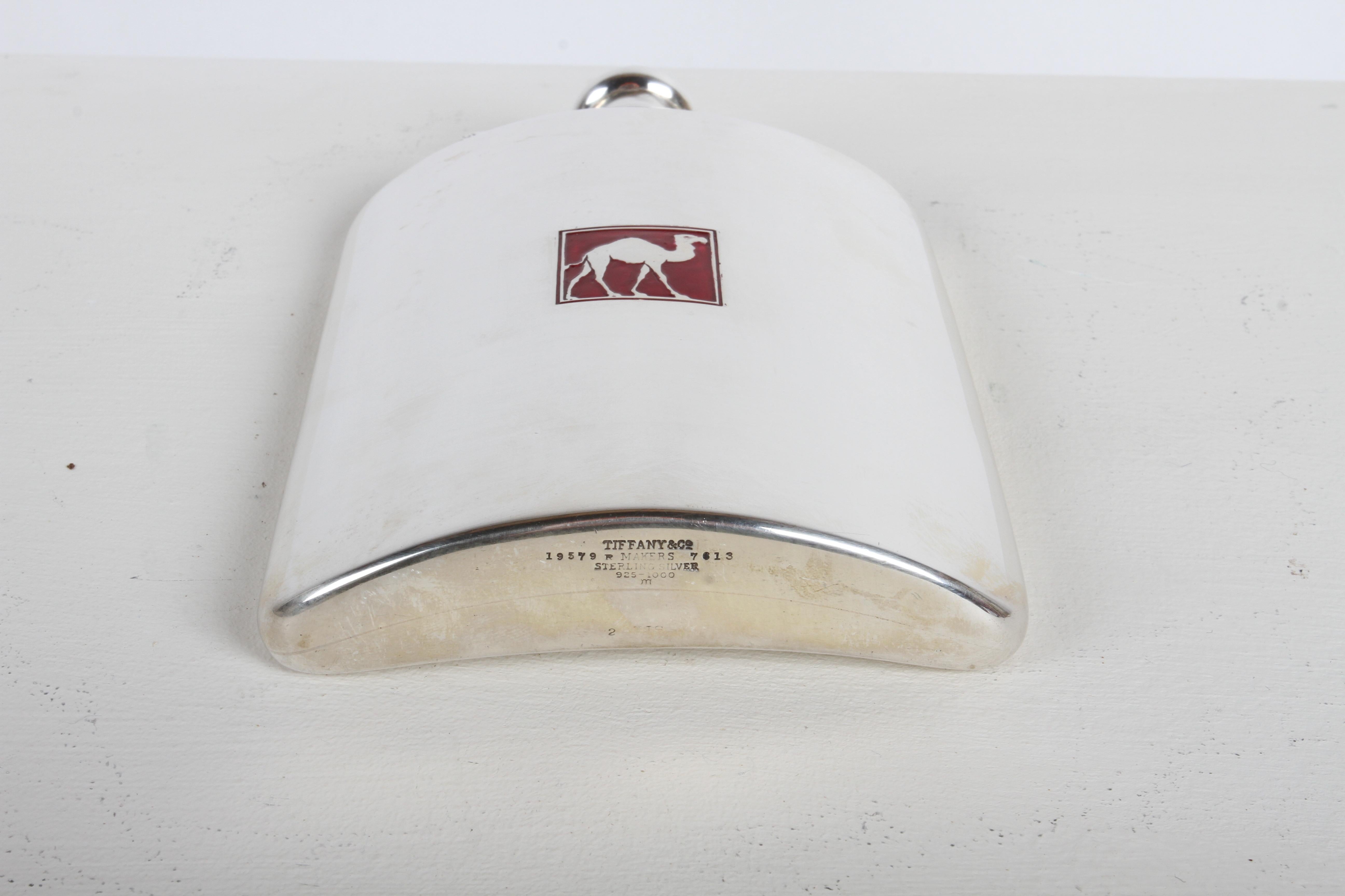 Tiffany & Co Kamel 1920er Jahre Deco Gentleman's Sterling Silber Tasche oder Flachmann von im Angebot 6