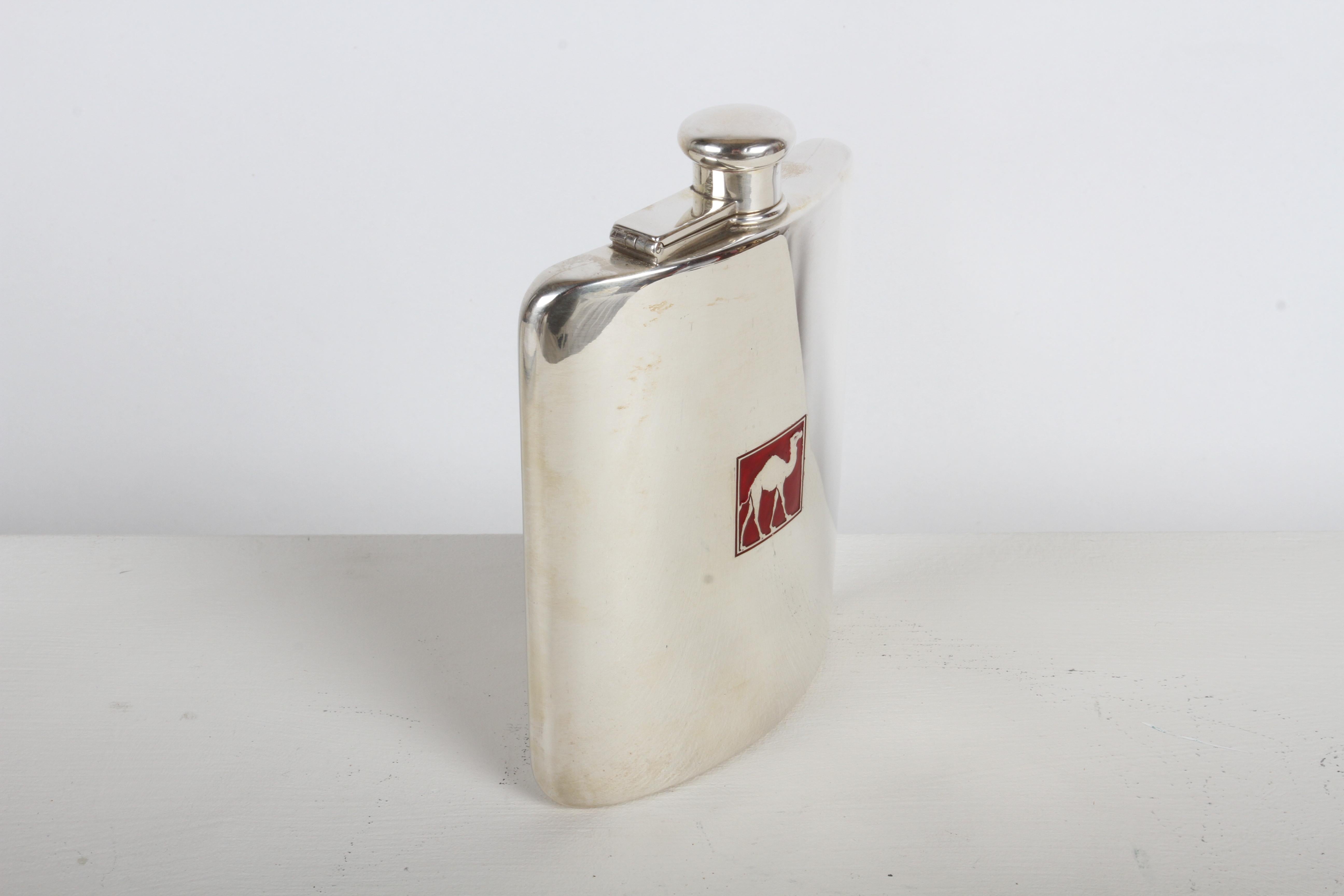 Tiffany & Co Kamel 1920er Jahre Deco Gentleman's Sterling Silber Tasche oder Flachmann von (Art déco) im Angebot