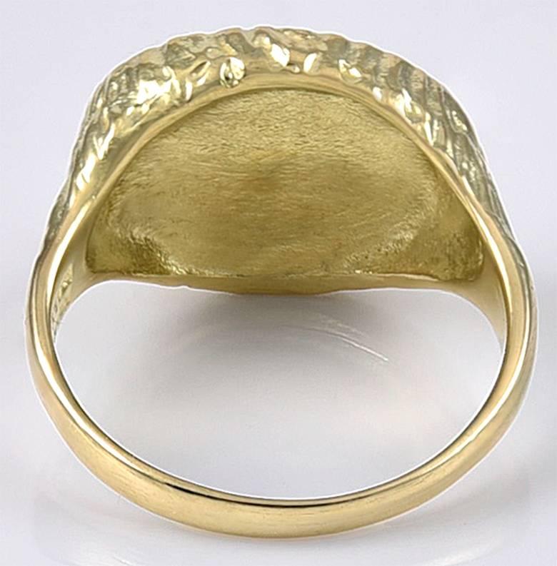 gold capricorn ring