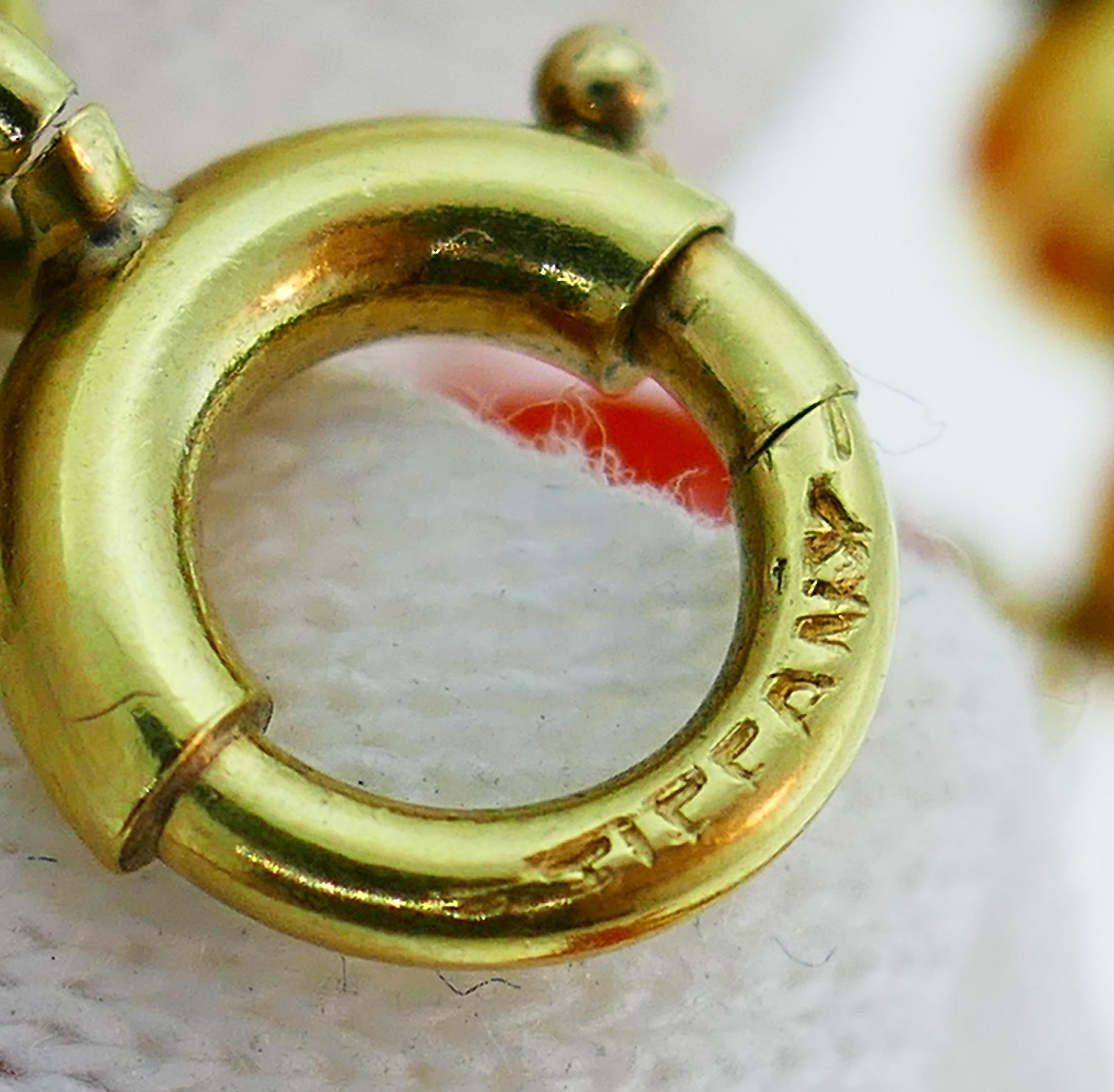 Women's Tiffany & Co. Carnelian Gold Necklace Bracelet Set