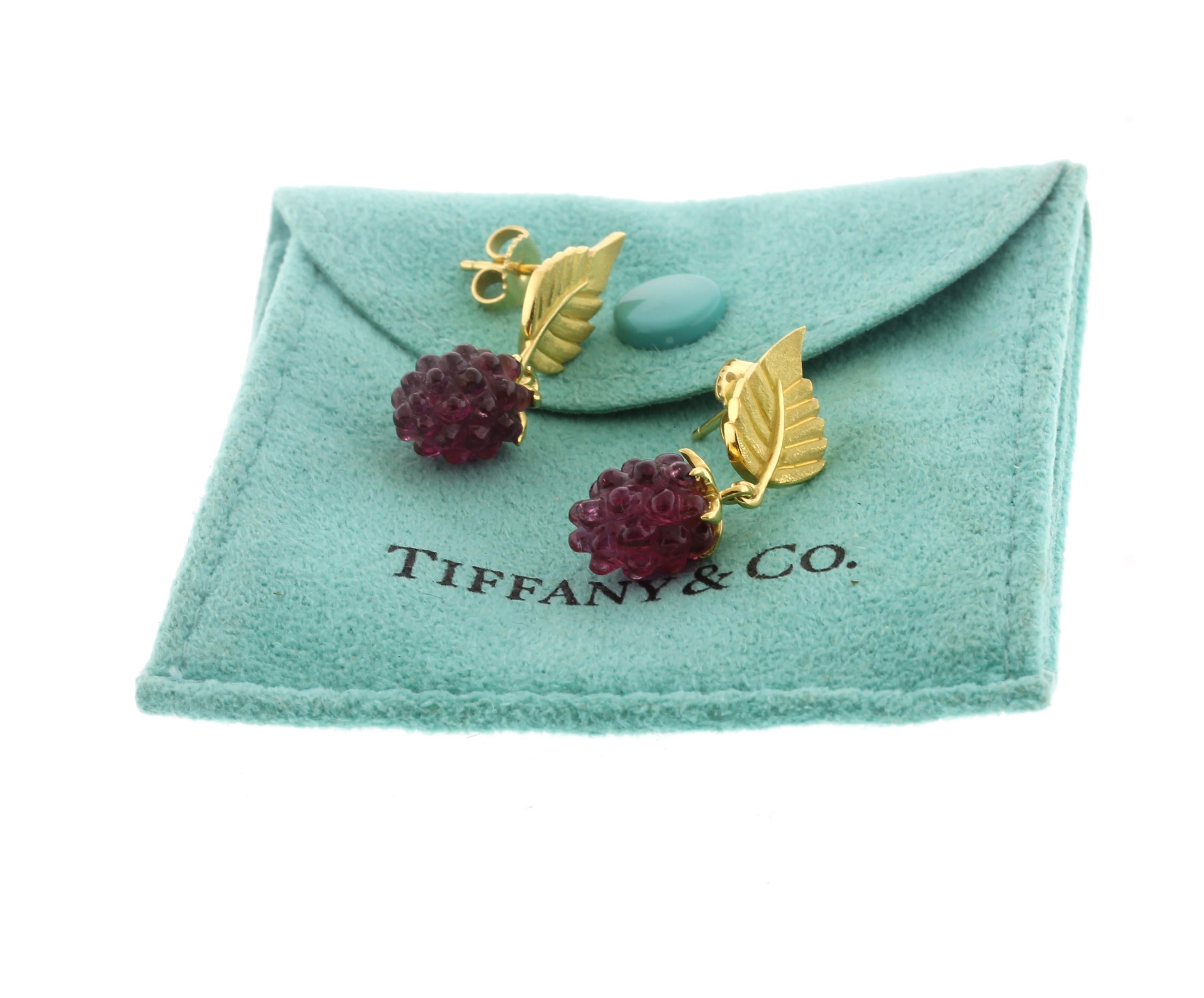 garnet earrings tiffany