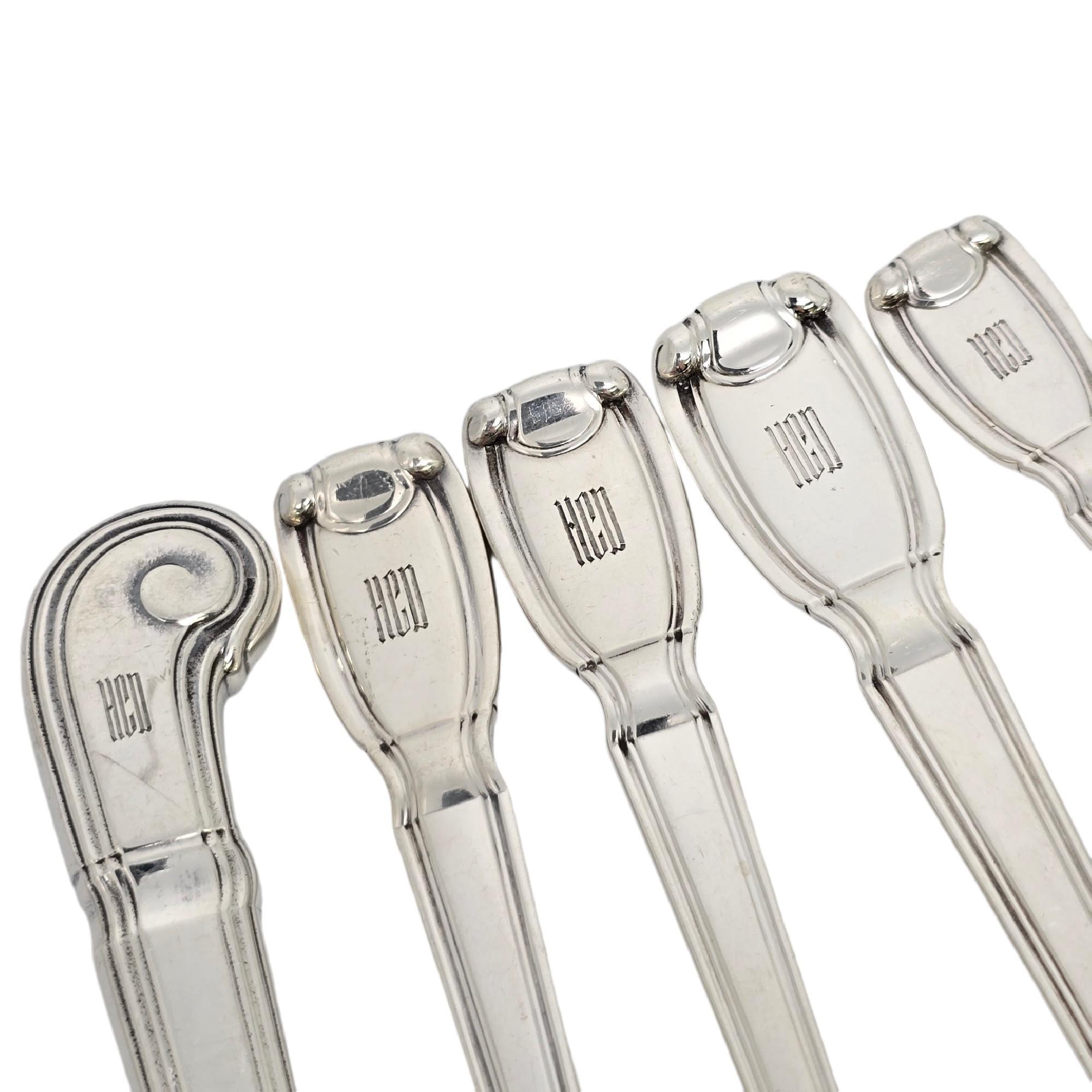 Tiffany & Co. Castilian in argento Sterling 5pc Place Setting w/Monogram #19061 in vendita 3