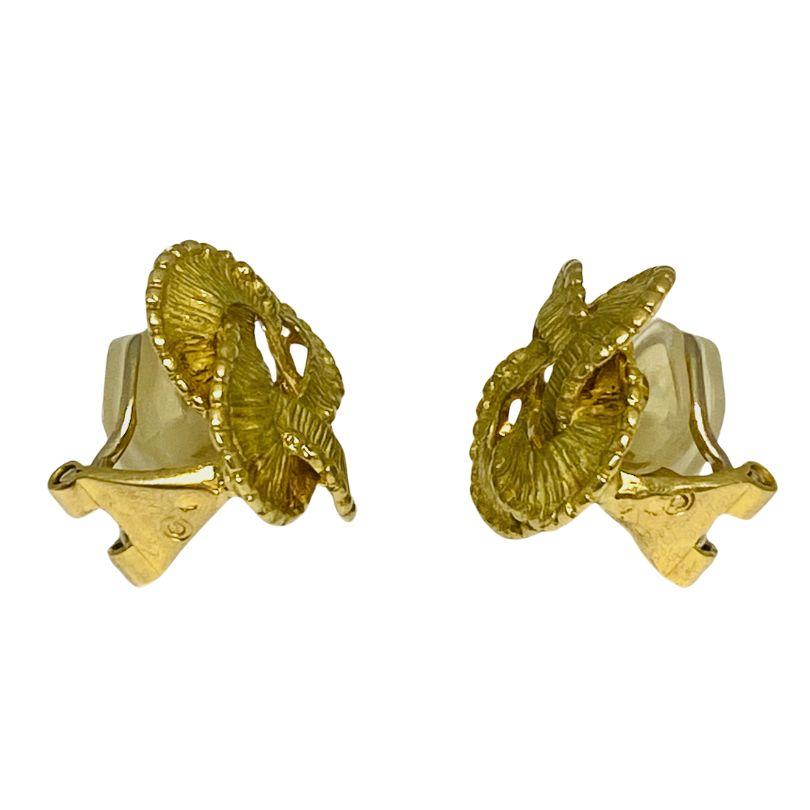Tiffany & Co. Celtic Knot Gold Earrings In Good Condition For Sale In Beverly Hills, CA
