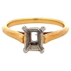 Used Tiffany & Co Center Stone holding 0.75 ct 18 Karat Gold/Platinum Semi Mount Ring