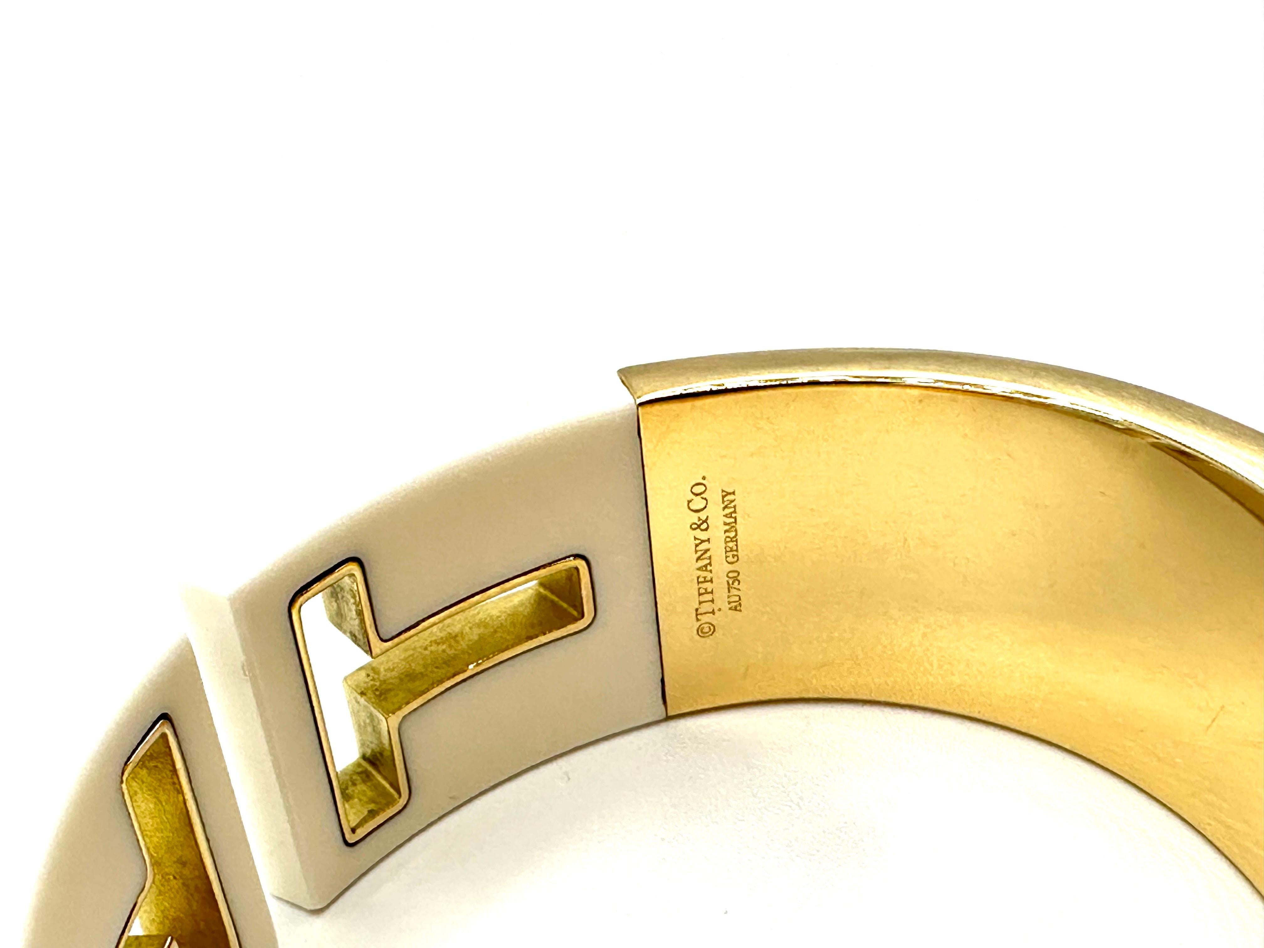 Women's or Men's Tiffany & Co. Ceramic & 18K Yellow Gold 