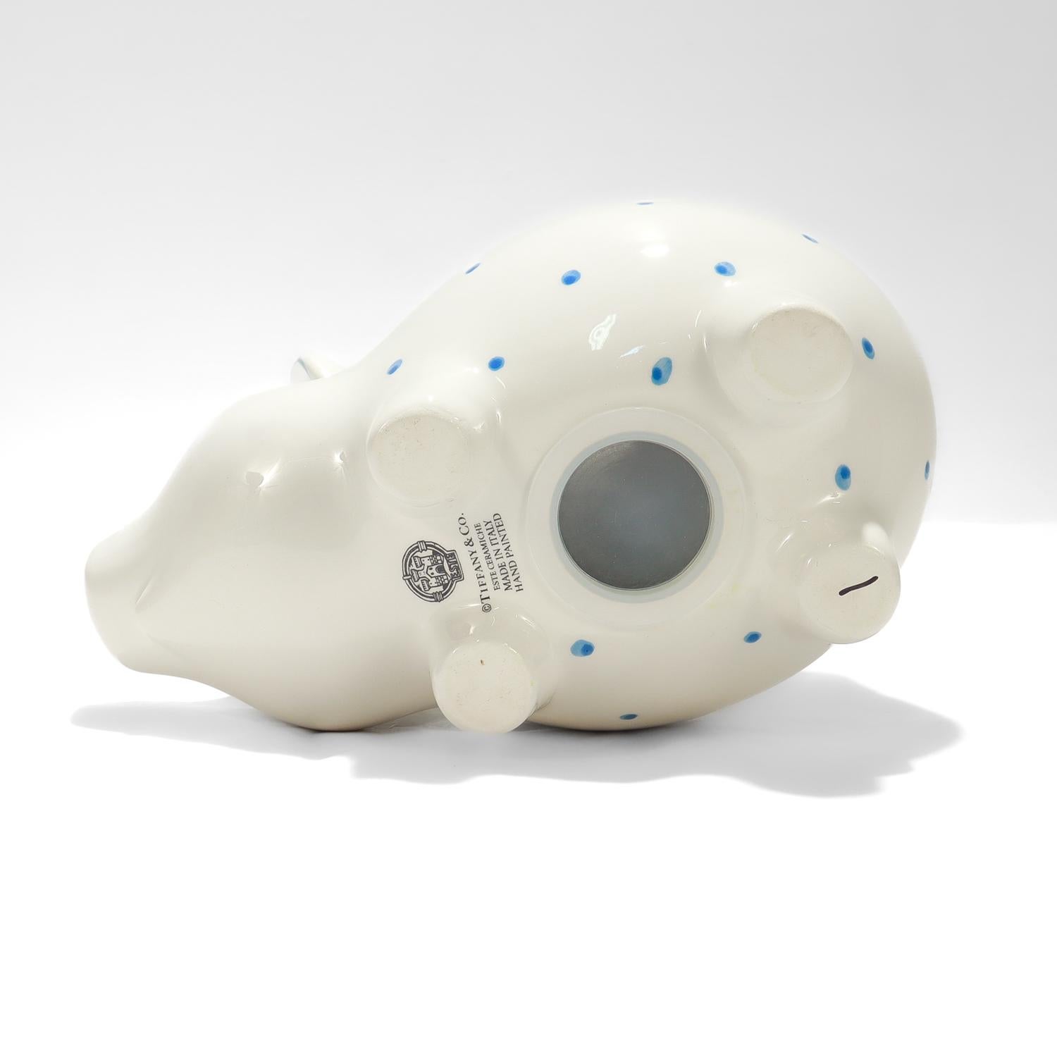 Tiffany & Co. Ceramic Piggy Bank by Este Ceramiche 4
