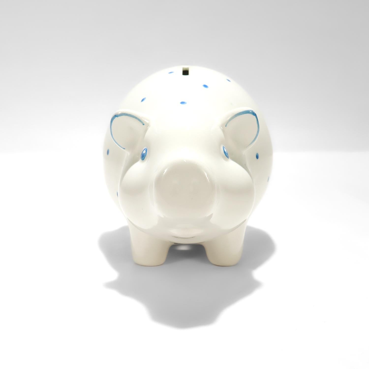 Modern Tiffany & Co. Ceramic Piggy Bank by Este Ceramiche
