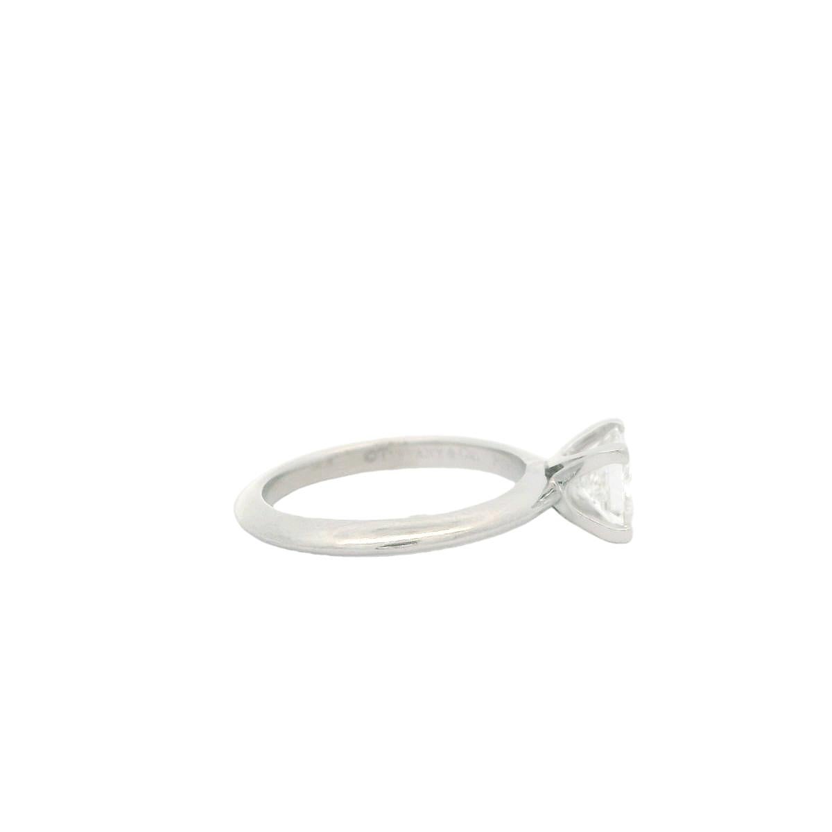 Tiffany & Co. Certificate .93CT F VVS2 Platinum Solitaire Engagement Ring For Sale 2