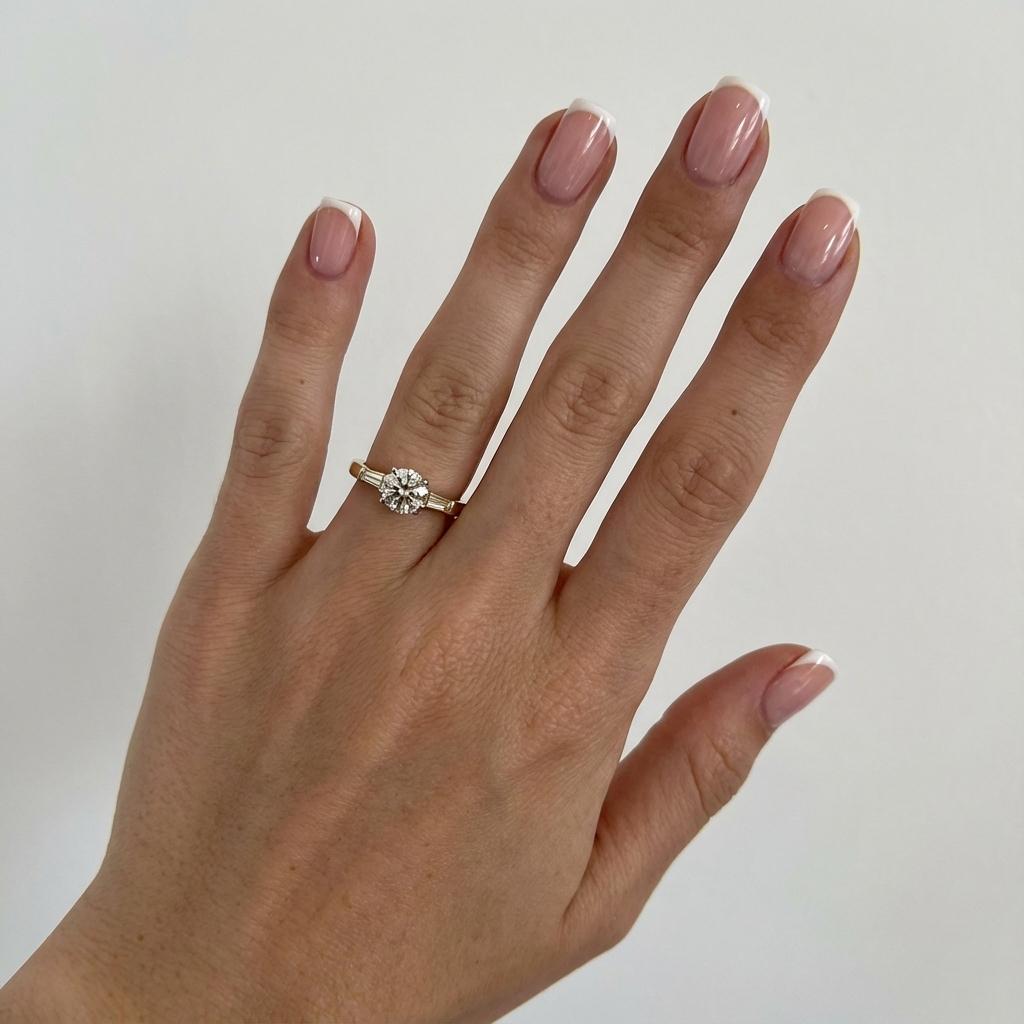 Contemporain Tiffany & Co. Bague de fiançailles certifiée 1,06 carat diamant rond brillant VVS2 en vente