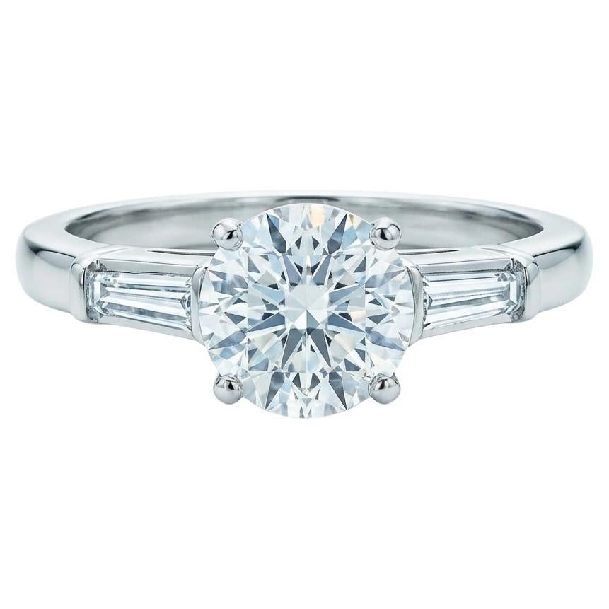 Tiffany 
Co. Anello di fidanzamento certificato con diamanti tondi e brillanti da 1,06 carati VVS2