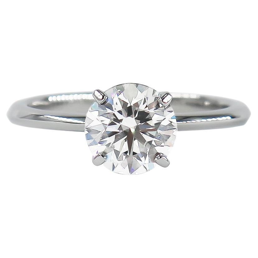 Tiffany and Co. 1.42 carat Round Diamond Platinum Solitaire Ring For Sale  at 1stDibs | 1.42 carat diamond ring