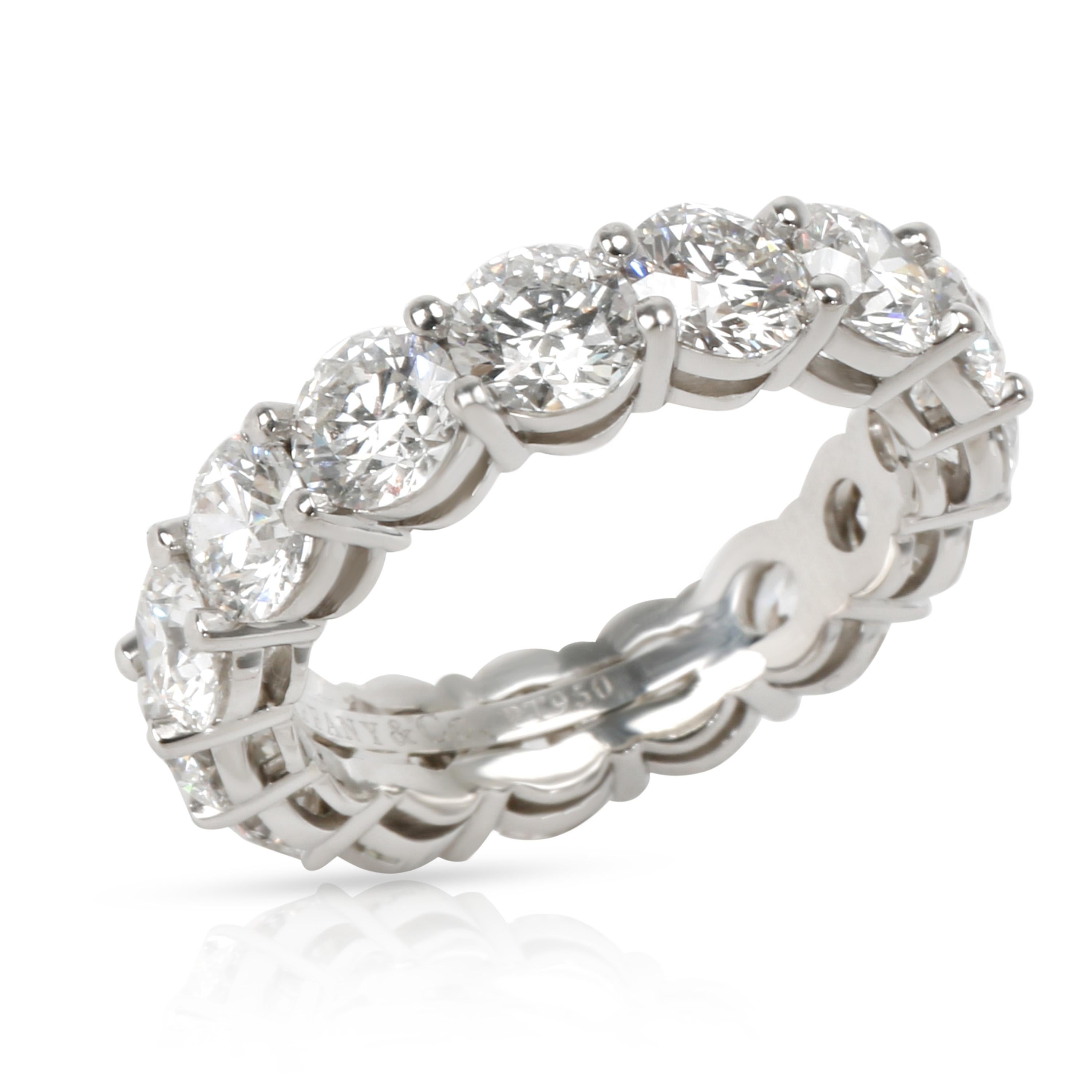 Tiffany & Co. Certified Diamond Eternity Band in Platinum 5.41 Carat In Excellent Condition In New York, NY