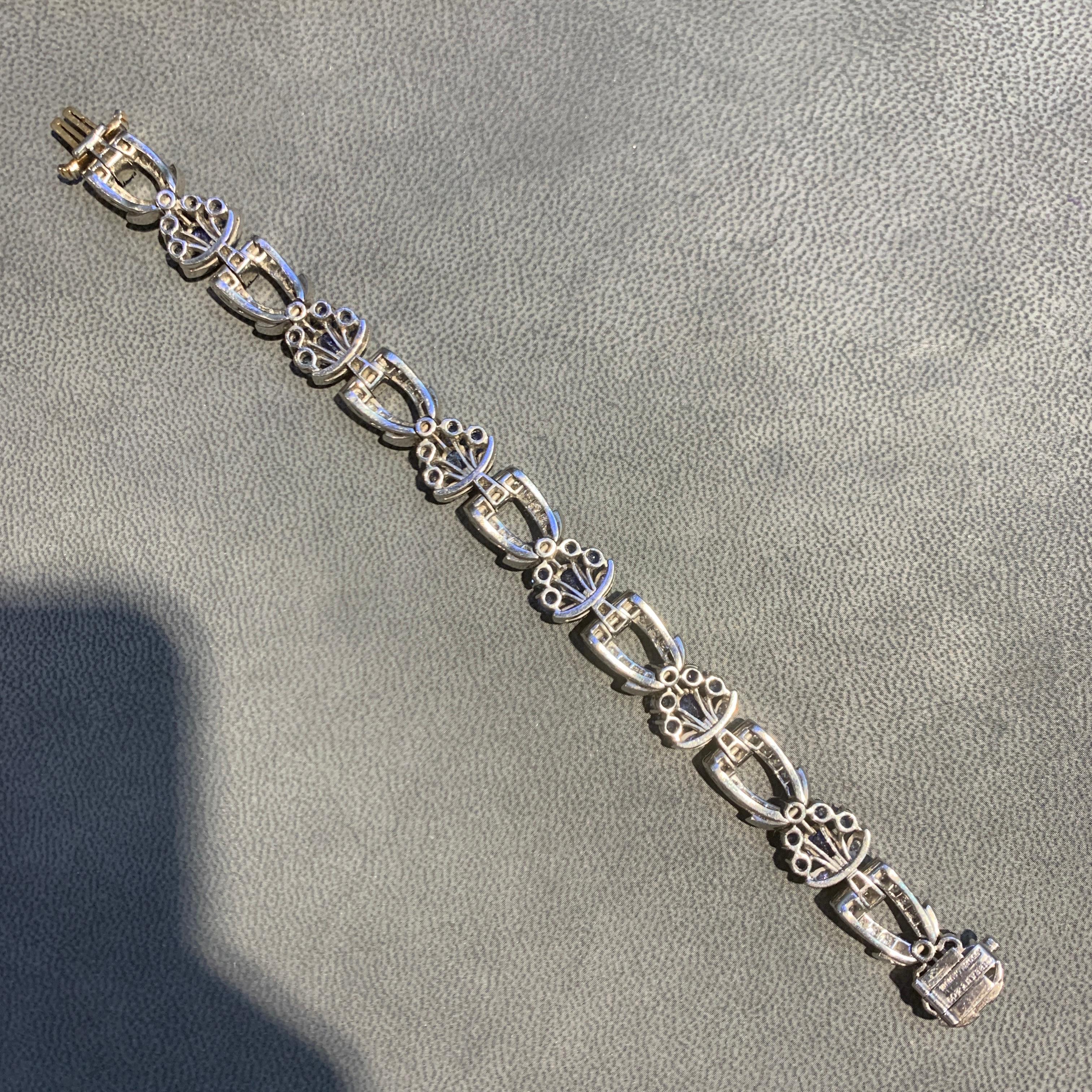 Women's Tiffany & Co. Certified Natural Burmese Sapphire & Diamond Bracelet