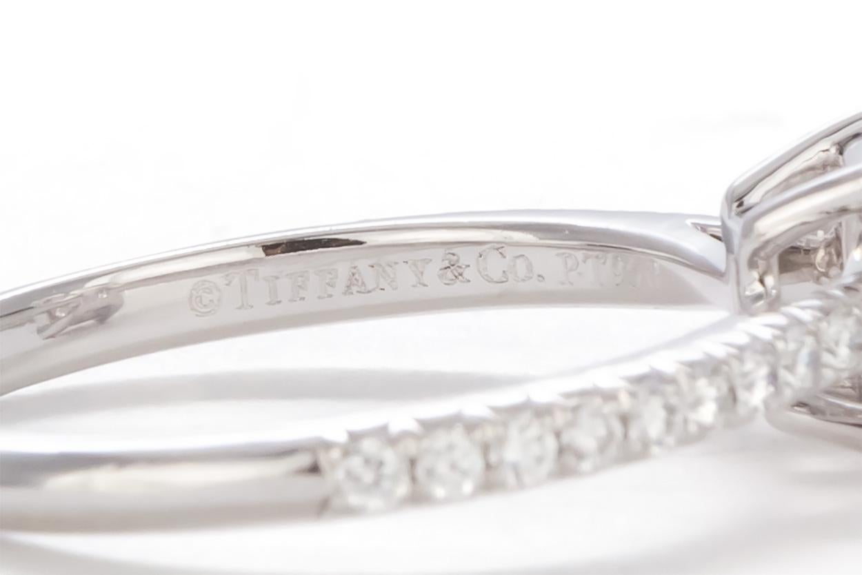 Women's Tiffany & Co. Certified Platinum Cushion Diamond Novo Solitaire Engagement Ring