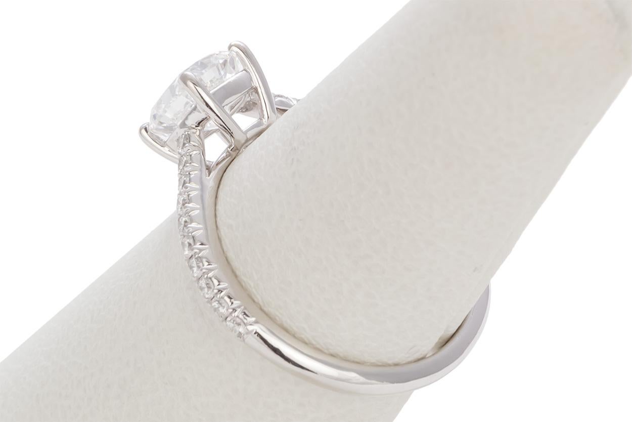 Tiffany & Co. Certified Platinum Cushion Diamond Novo Solitaire Engagement Ring 3