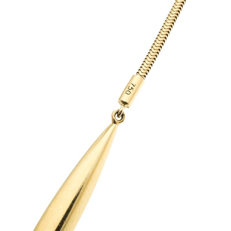 Tiffany & Co. Chain Feather 18k Yellow Gold Lariat Wrap Necklace Damen