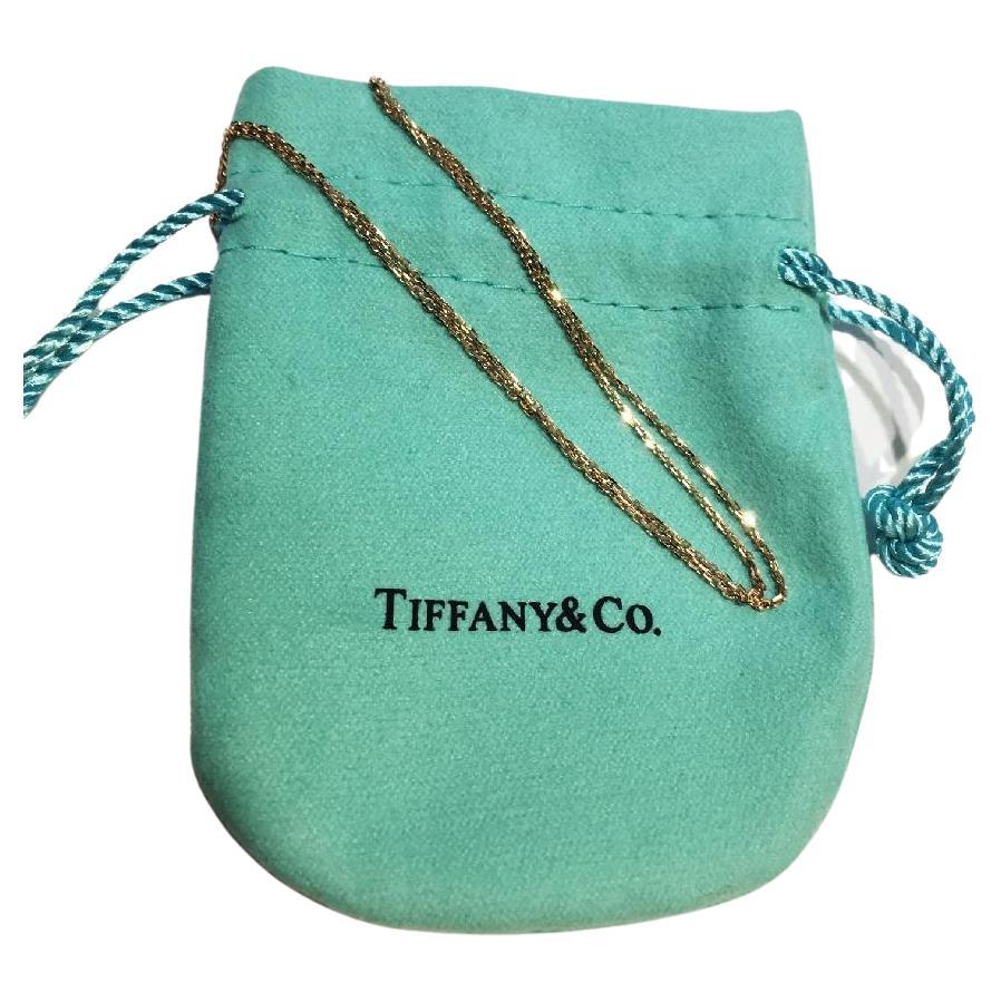 Chaîne Tiffany & Co en or rose 18 carats 18''de long