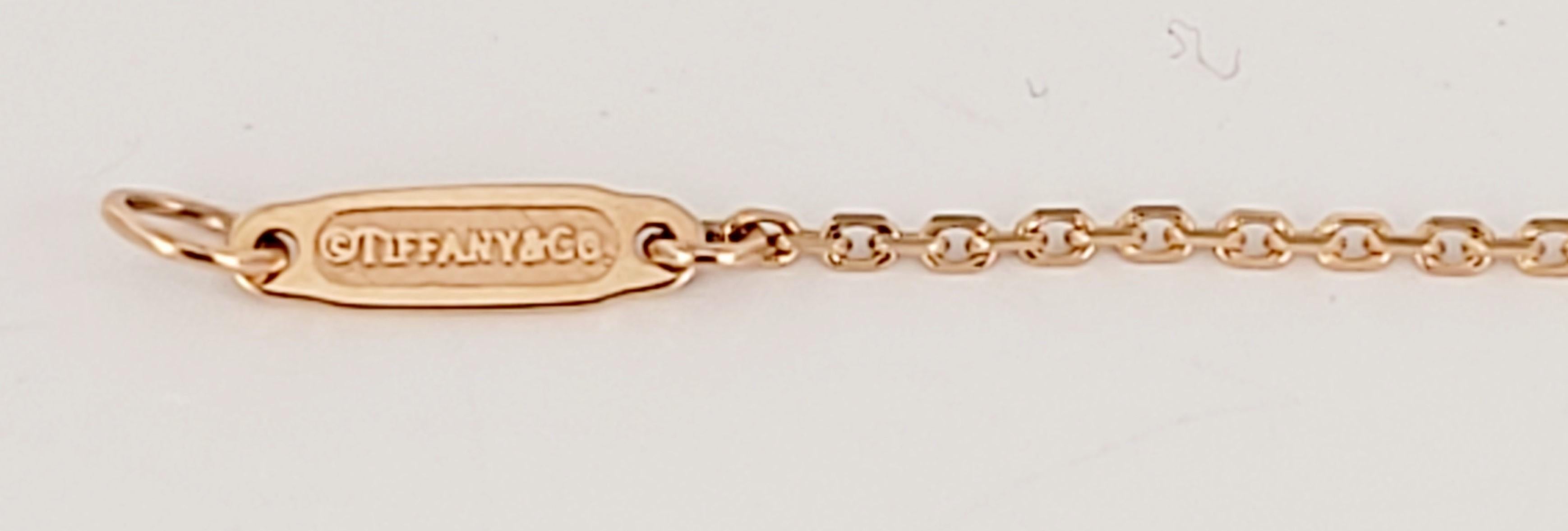 Brand Tiffany & Co 
Material 18K Rose Gold
Chain length 20''Long
Chain is not adjustable 
Weight 2.2gr
Gender Unisex
Condition New , never worn
Comes with Tiffany & Co pouch